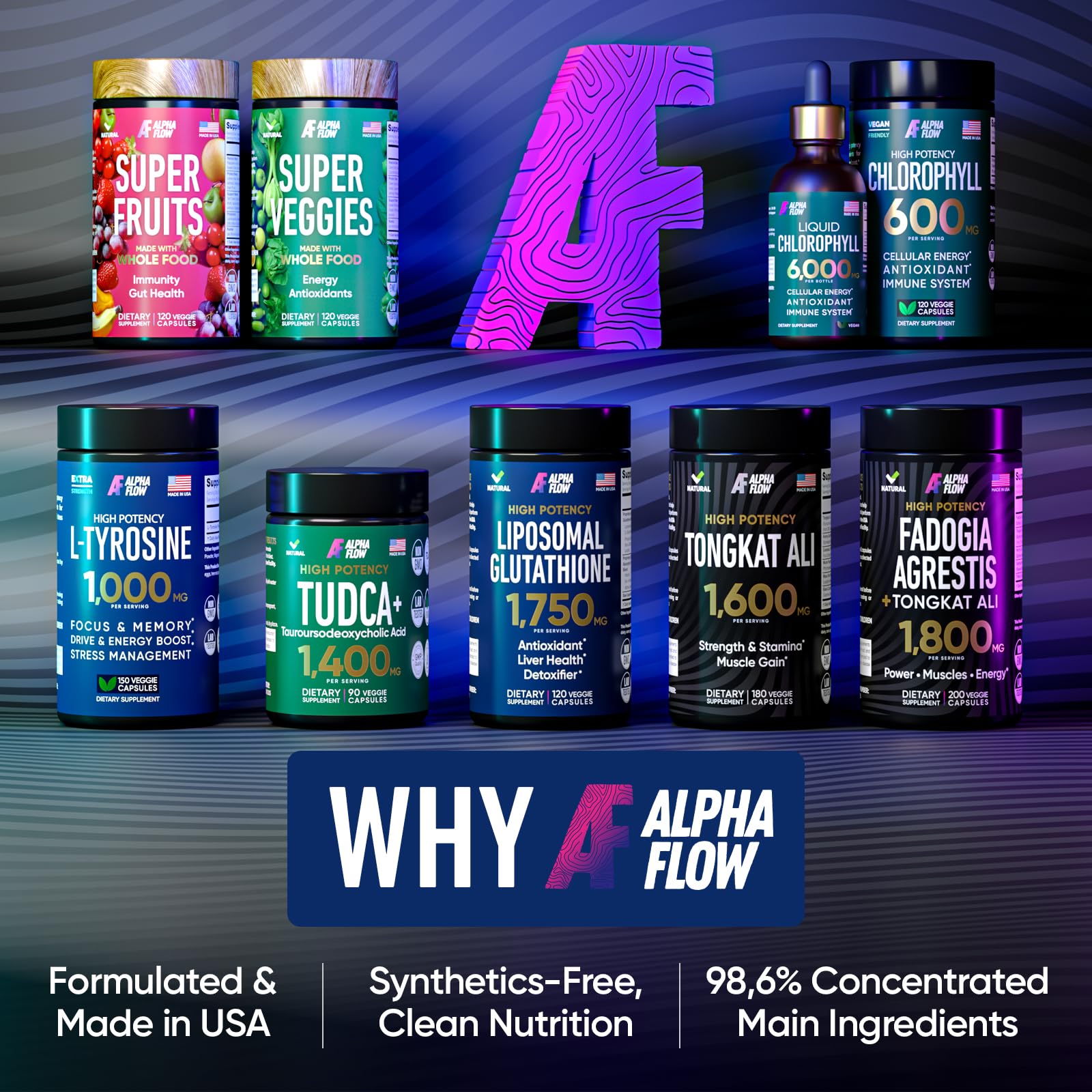 Foto 7 | Suplemento De Glutatión Liposomal Alpha Flow De 1750 Mg Con Vitamina C - Venta Internacional.