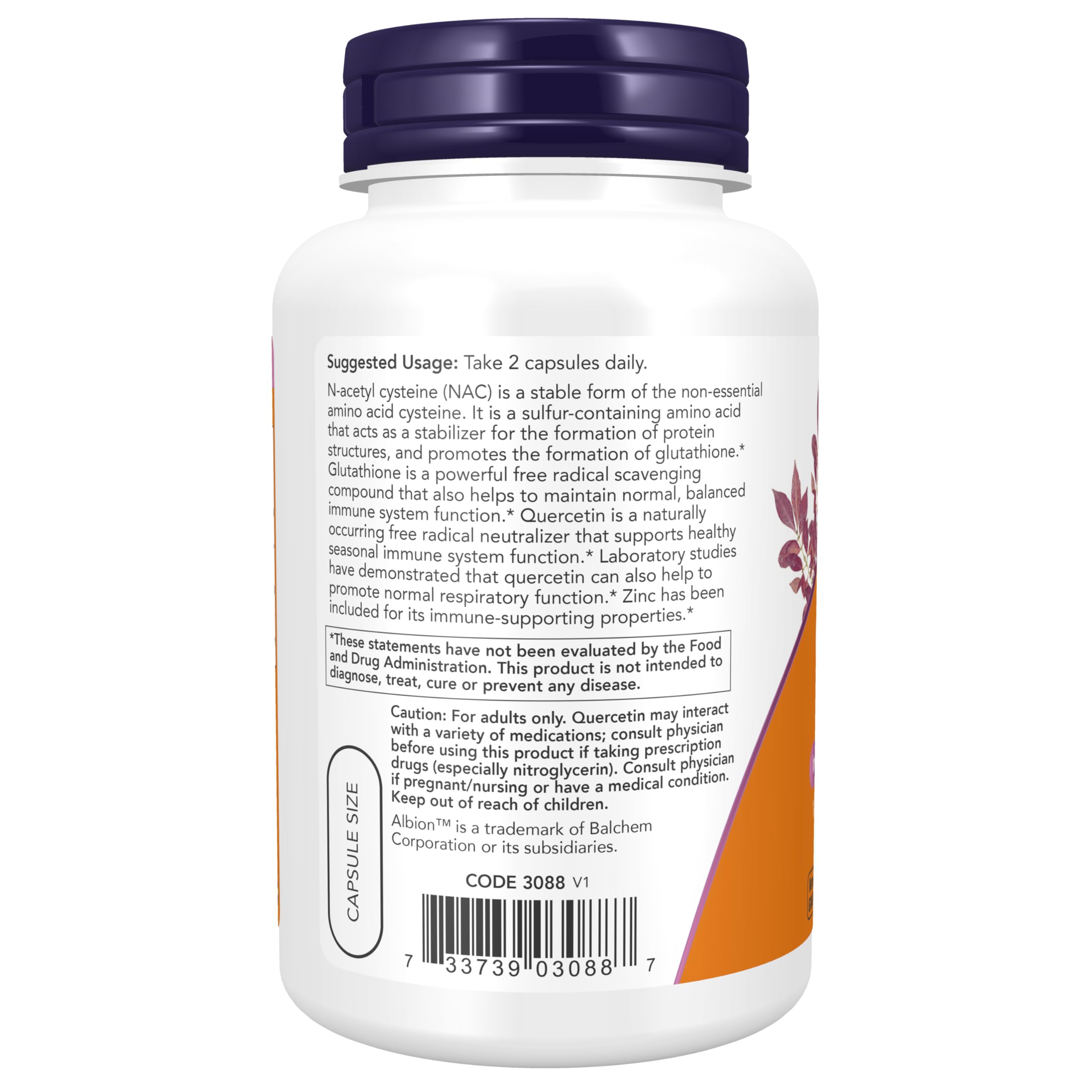 Foto 4 pulgar | Suplementos Now Foods Nac De Quercetina Y Zinc, 90 Cápsulas Vegetarianas - Venta Internacional.