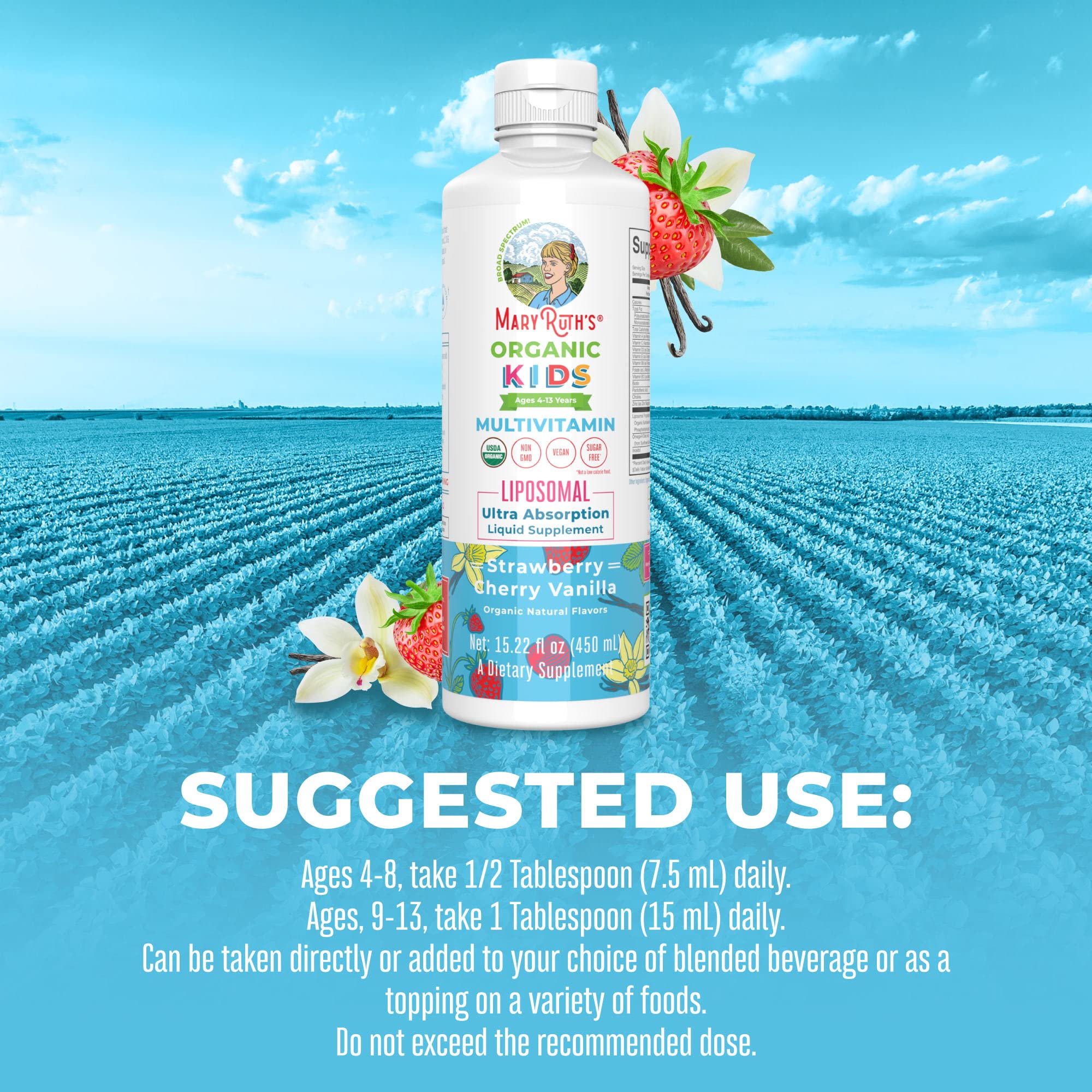 Foto 7 pulgar | Multivitamínico Maryruth Organics Kids Liposomal, 450 Ml, Sin Azúcar - Venta Internacional.