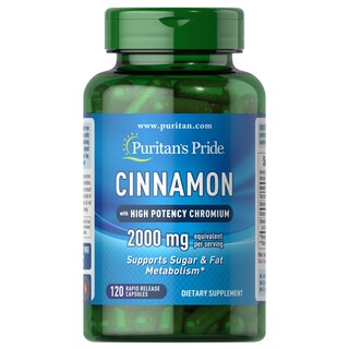 Foto 1 | Suplemento Puritan's Pride Cinnamon 875 Mg Con Cromo 120 Cápsulas - Venta Internacional.