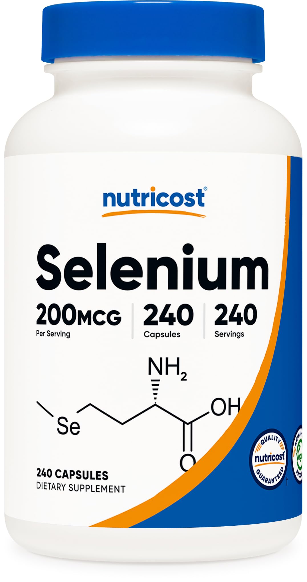 Foto 2 pulgar | Suplemento Nutricost Selenium 200 Mcg 240 Cápsulas - Venta Internacional.