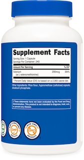 Foto 5 | Suplemento Nutricost Selenium 200 Mcg 240 Cápsulas - Venta Internacional.