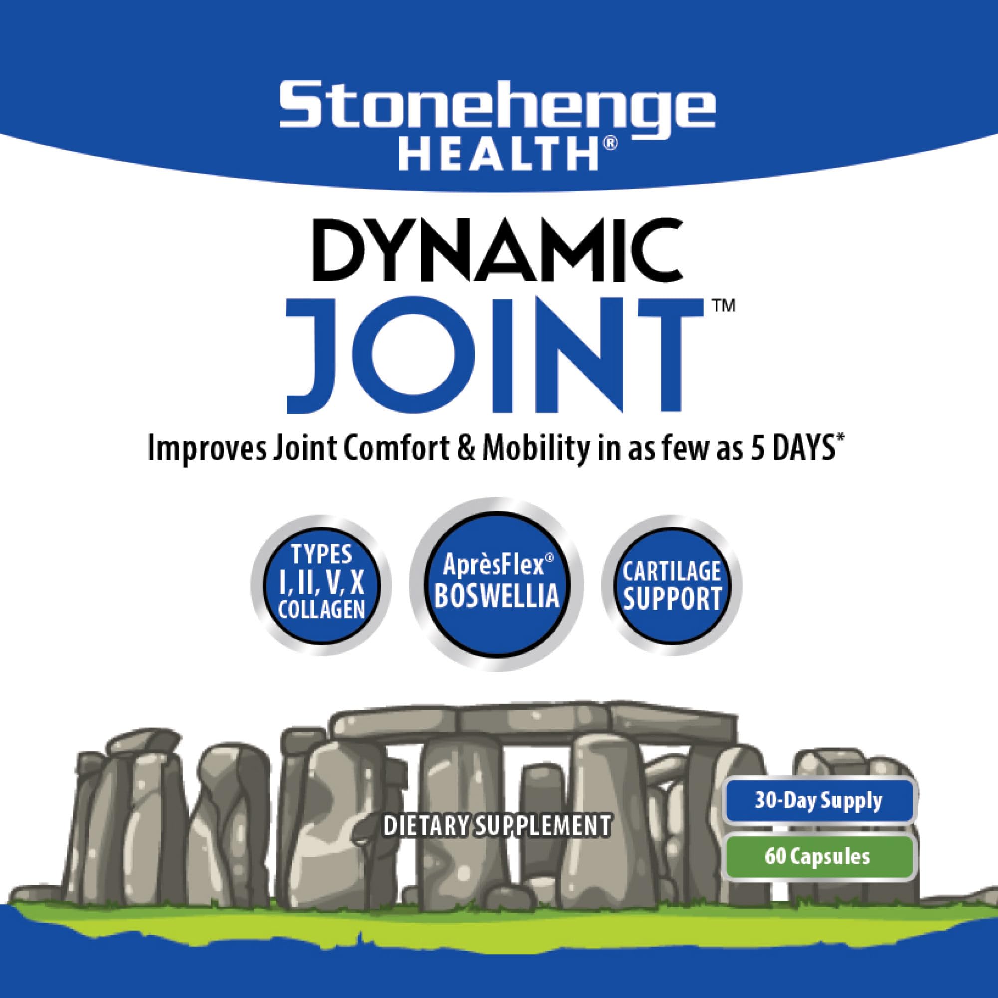 Foto 5 | Suplemento Para Articulaciones Stonehenge Health Dynamic 60 Cápsulas - Venta Internacional.