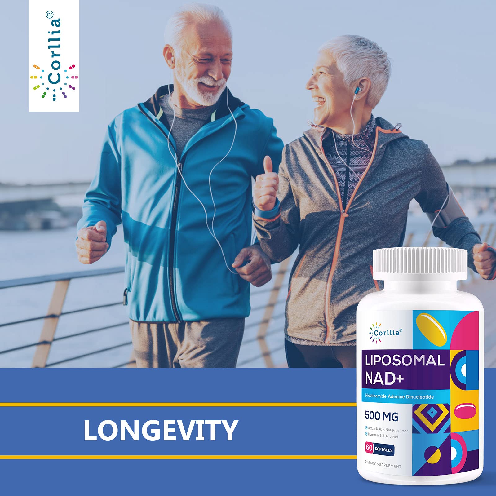 Foto 7 pulgar | Suplemento Corllia Liposomal Nad+ 500 Mg Con Tmg 250 Mg 180 Serv - Venta Internacional.