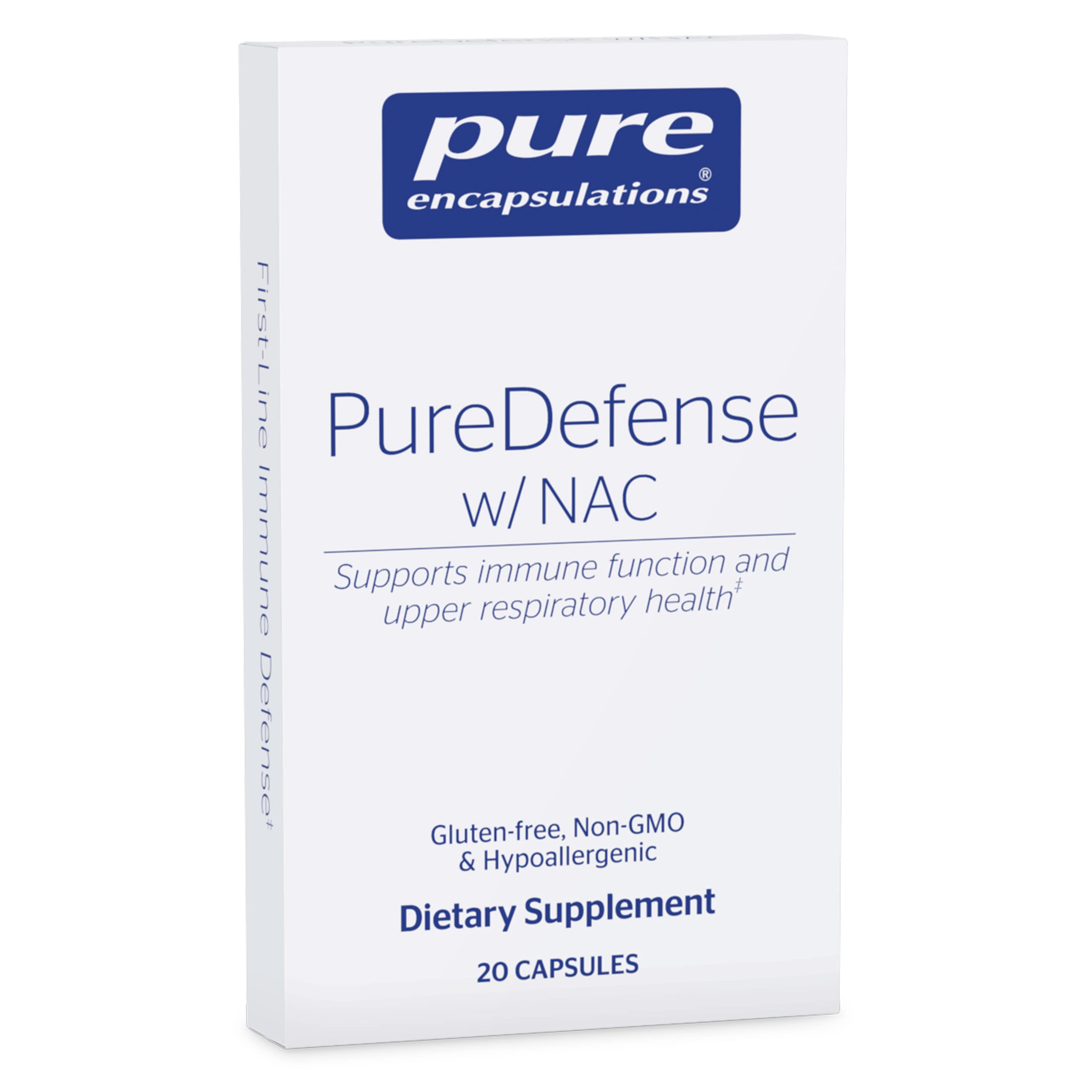Foto 2 pulgar | Complemente Puredefense De Pure Encapsulations Con Nac (20 Cápsulas) - Venta Internacional.
