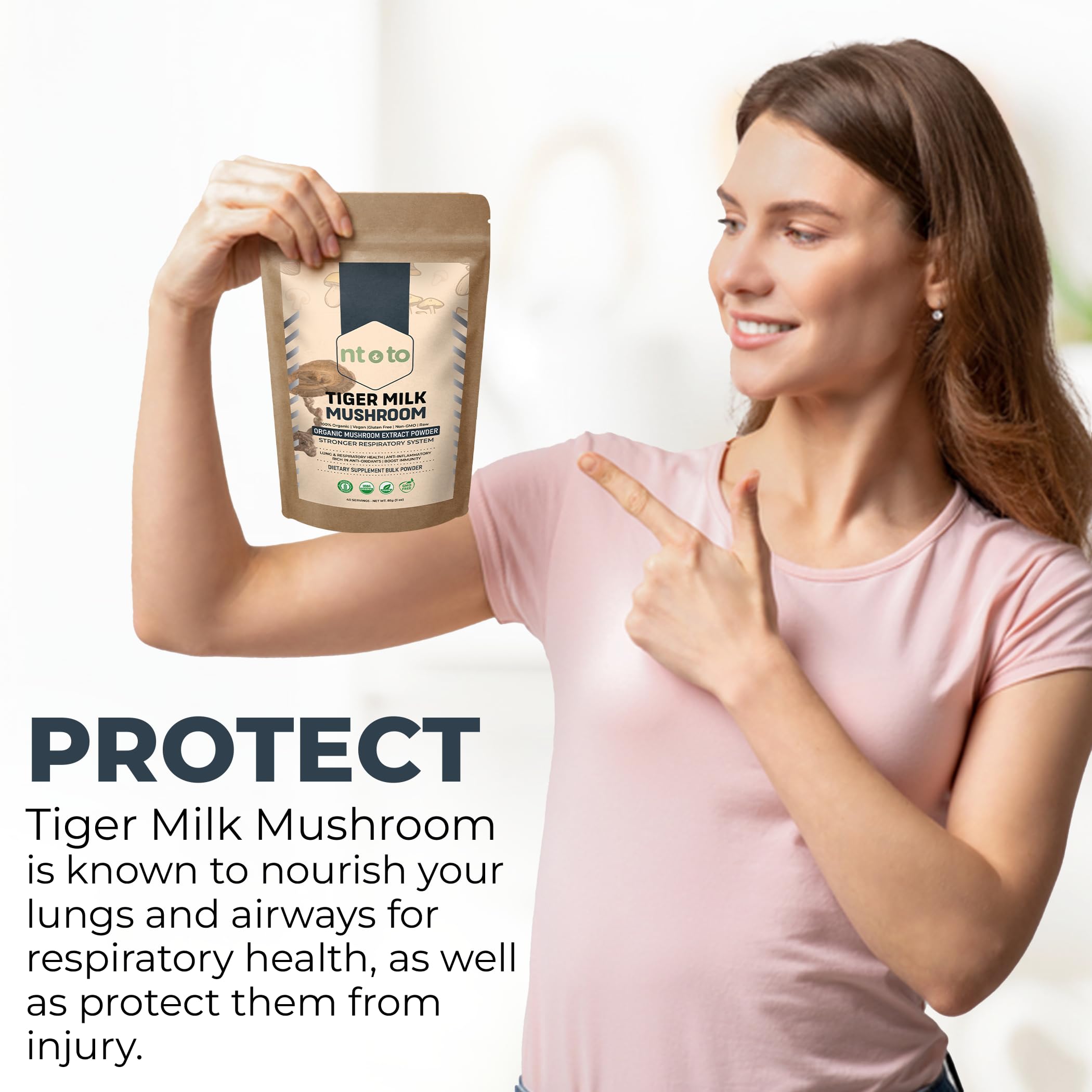 Foto 6 pulgar | El Suplemento De 85 G De Ntoto Con Leche De Tigre Y Hongos Ayuda A Los Pulmones - Venta Internacional.