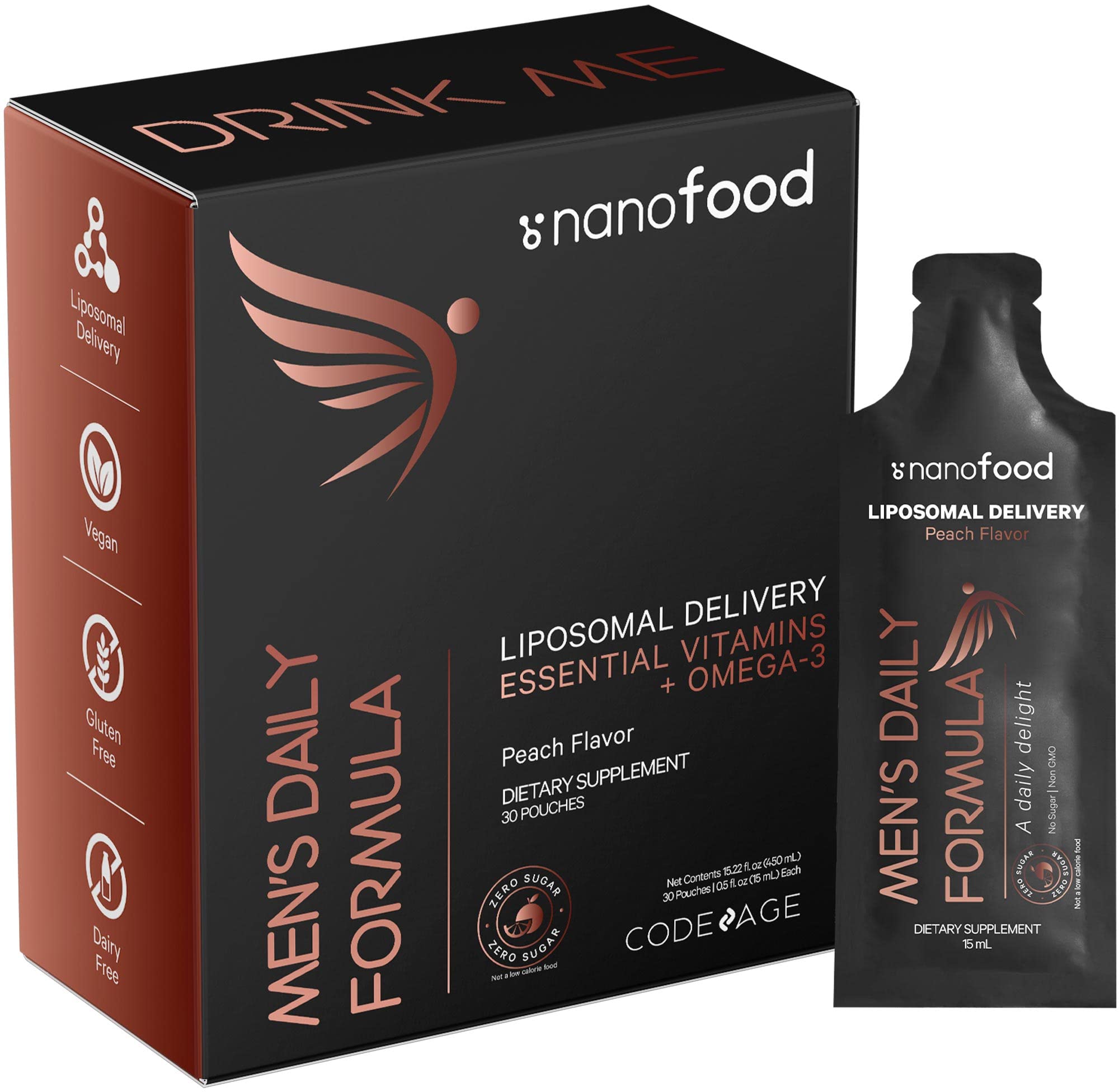 Suplemento Codeage Daily Men Liquid Vitaminas Liposomales - Venta Internacional.