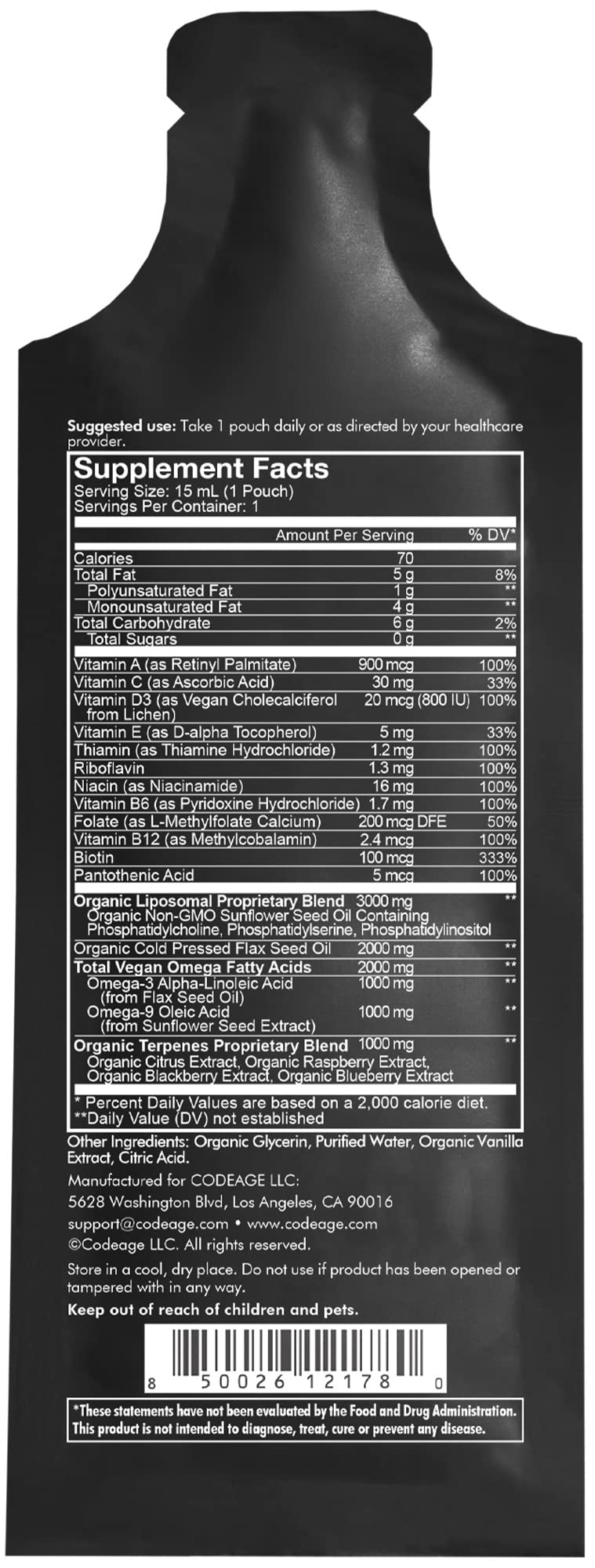 Foto 6 pulgar | Suplemento Codeage Daily Men Liquid Vitaminas Liposomales - Venta Internacional.