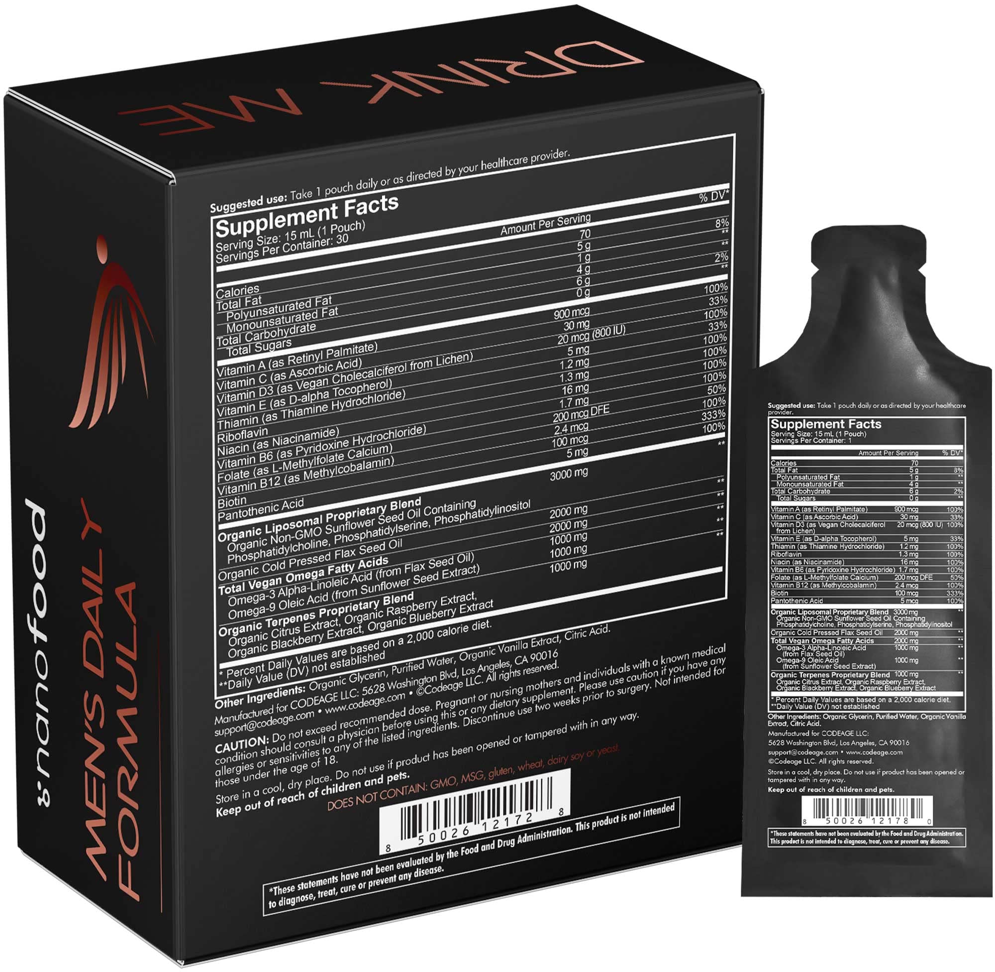 Foto 8 pulgar | Suplemento Codeage Daily Men Liquid Vitaminas Liposomales - Venta Internacional.