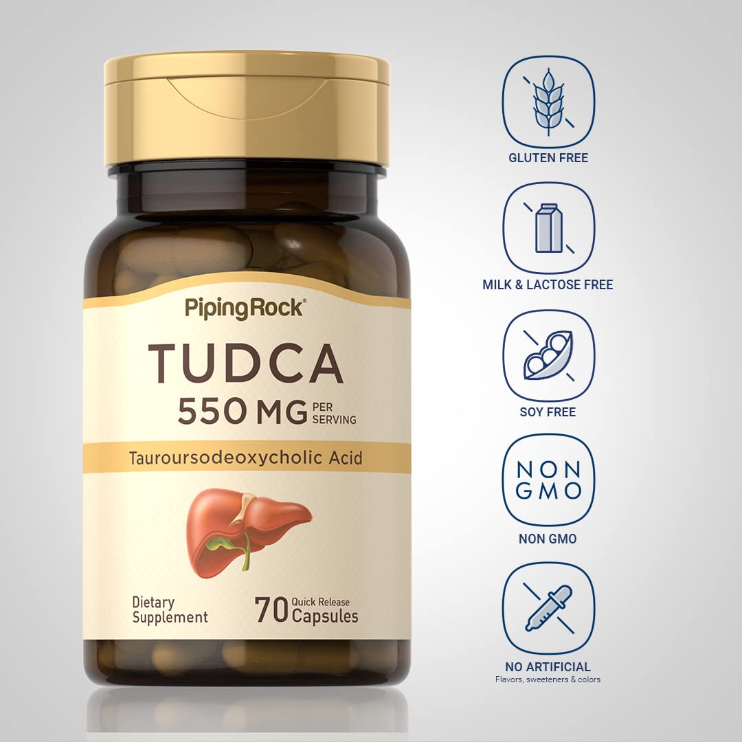 Foto 4 pulgar | Suplemento Piping Rock Tudca 550 Mg 70 Cápsulas - Venta Internacional.