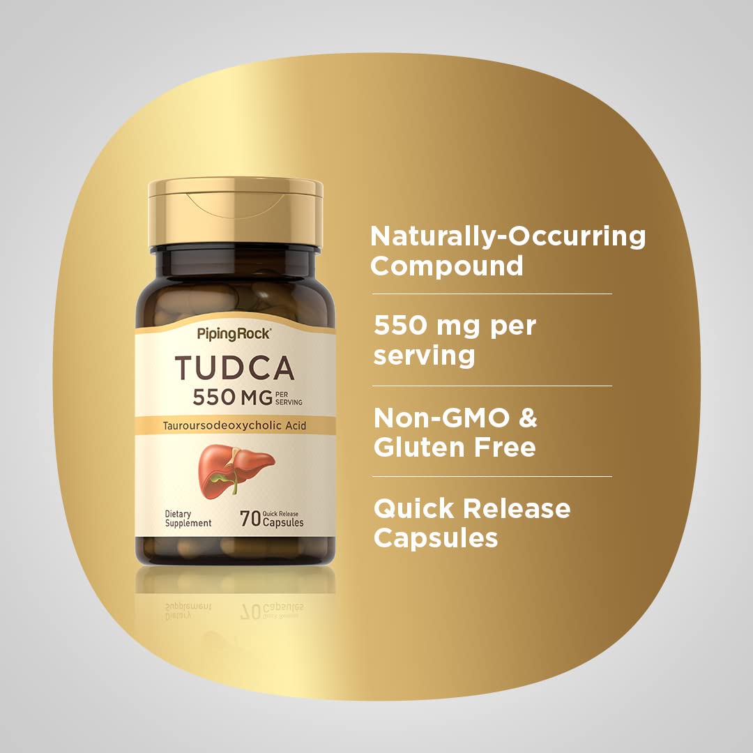 Foto 4 | Suplemento Piping Rock Tudca 550 Mg 70 Cápsulas - Venta Internacional.