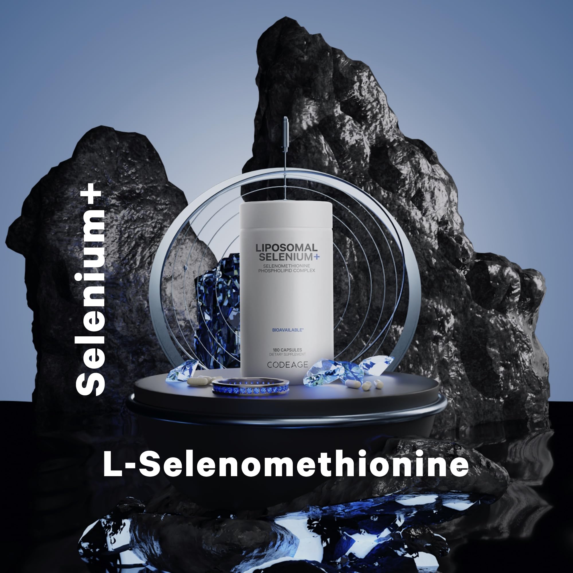 Foto 3 | Suplemento Codeage Selenium De 200 Mcg Con Suministro Liposomal, 180 Cápsulas - Venta Internacional.