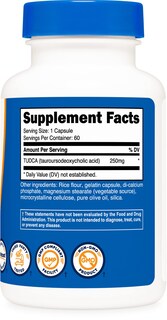 Foto 4 | Suplemento Nutricost Tudca 250 Mg 60 Cápsulas De Ácido Tauroursodesoxicólico - Venta Internacional.