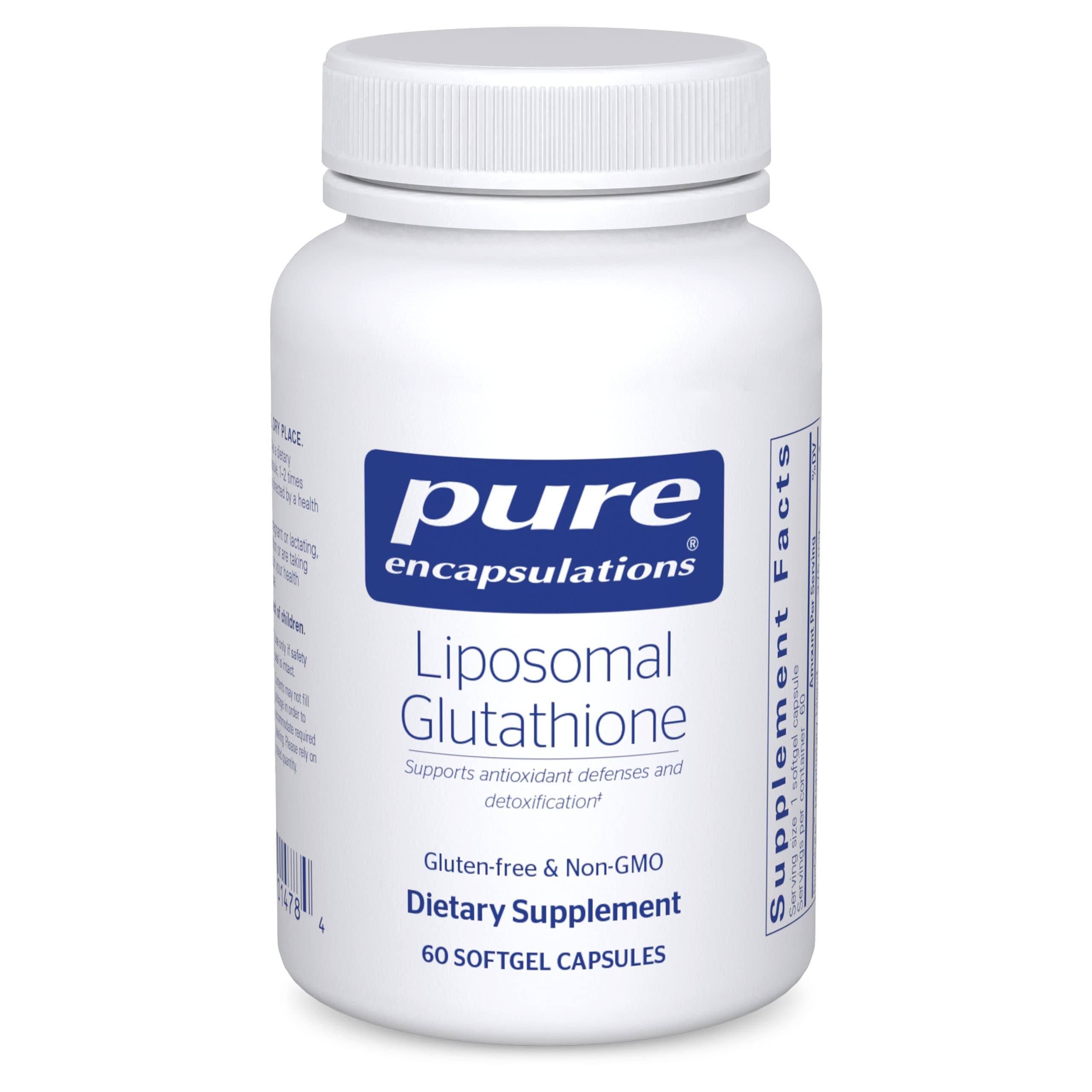 Foto 2 pulgar | Glutatión Liposomal Supplement Pure Encapsulations 60 Cápsulas Blandas - Venta Internacional.