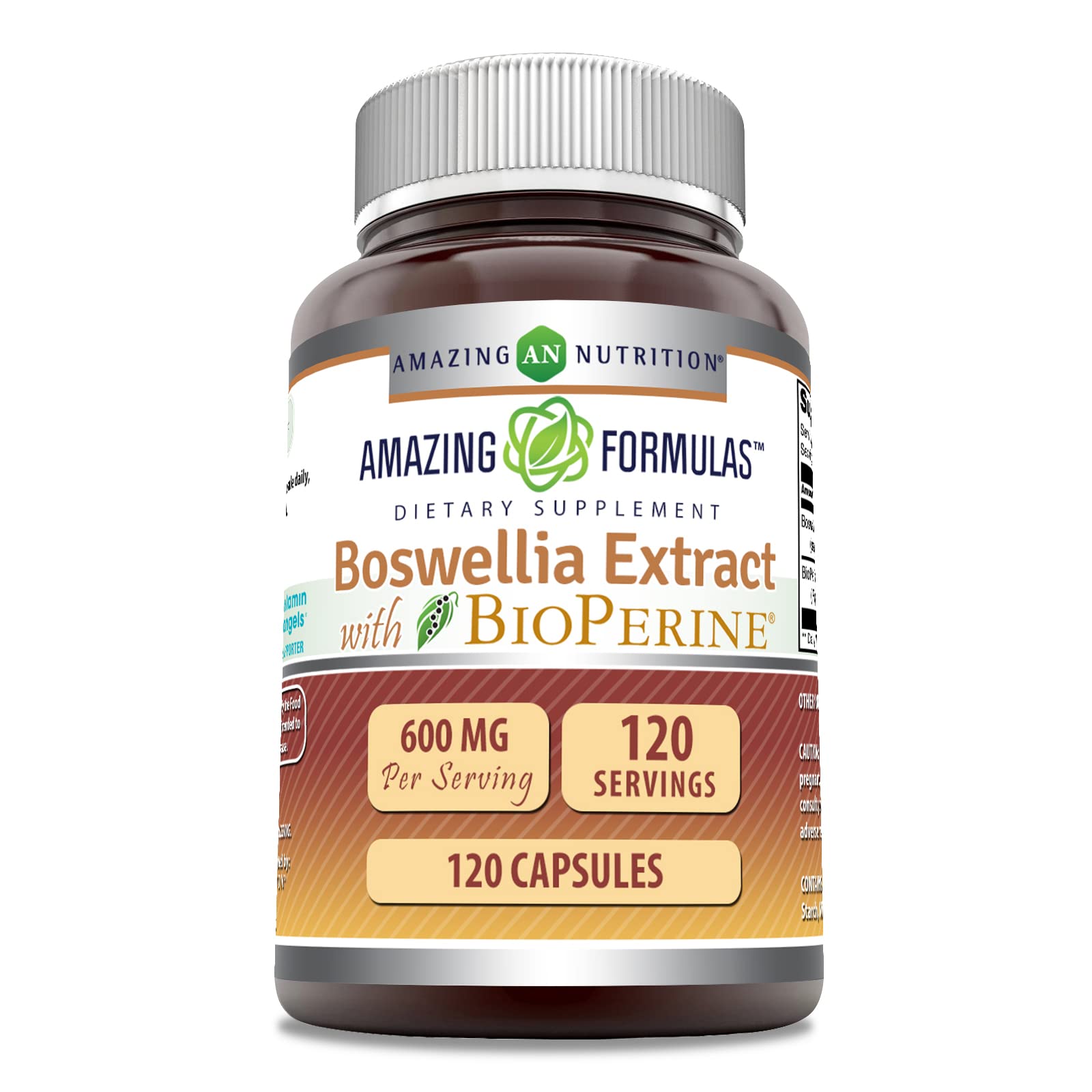 Suplemento Amazing Formulas: Extracto De Boswellia, 600 Mg, 120 Cápsulas - Venta Internacional.