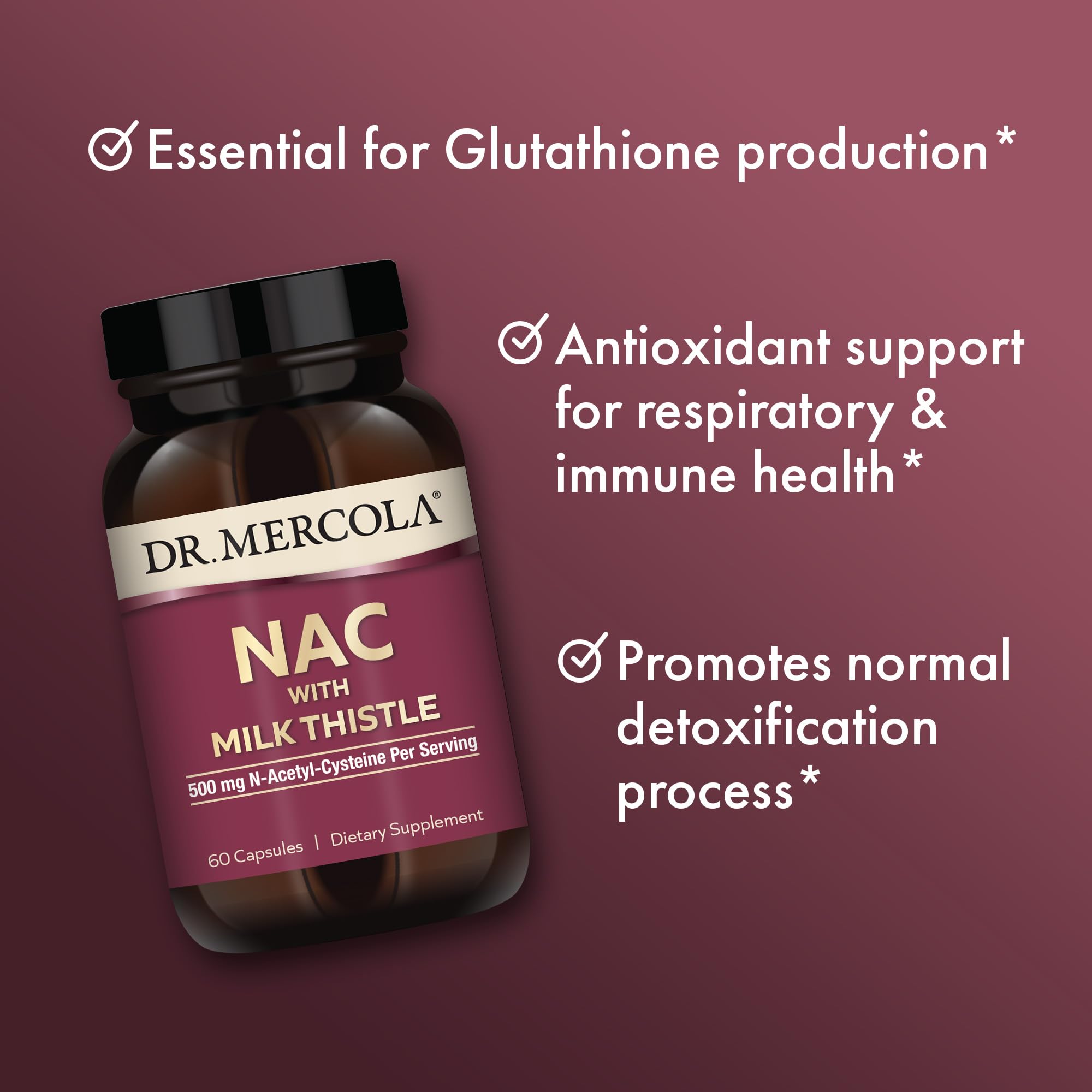 Foto 4 | Complemente Dr. Mercola Nac Con Cardo Mariano 60 Cápsulas - Venta Internacional.