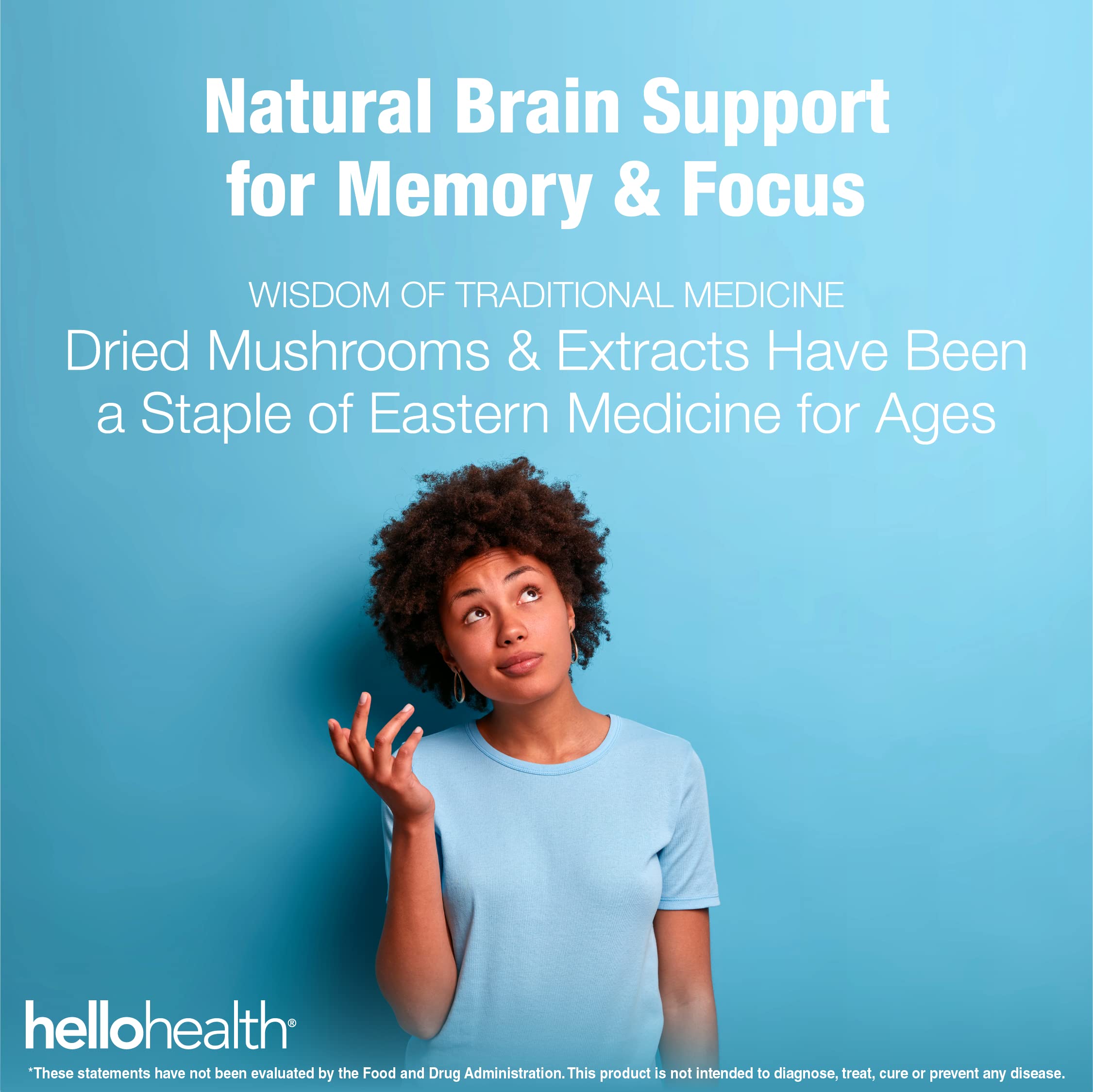 Foto 4 pulgar | Suplemento Hello Health Happy Brain Mushroom Complex, 60 Unidades - Venta Internacional.