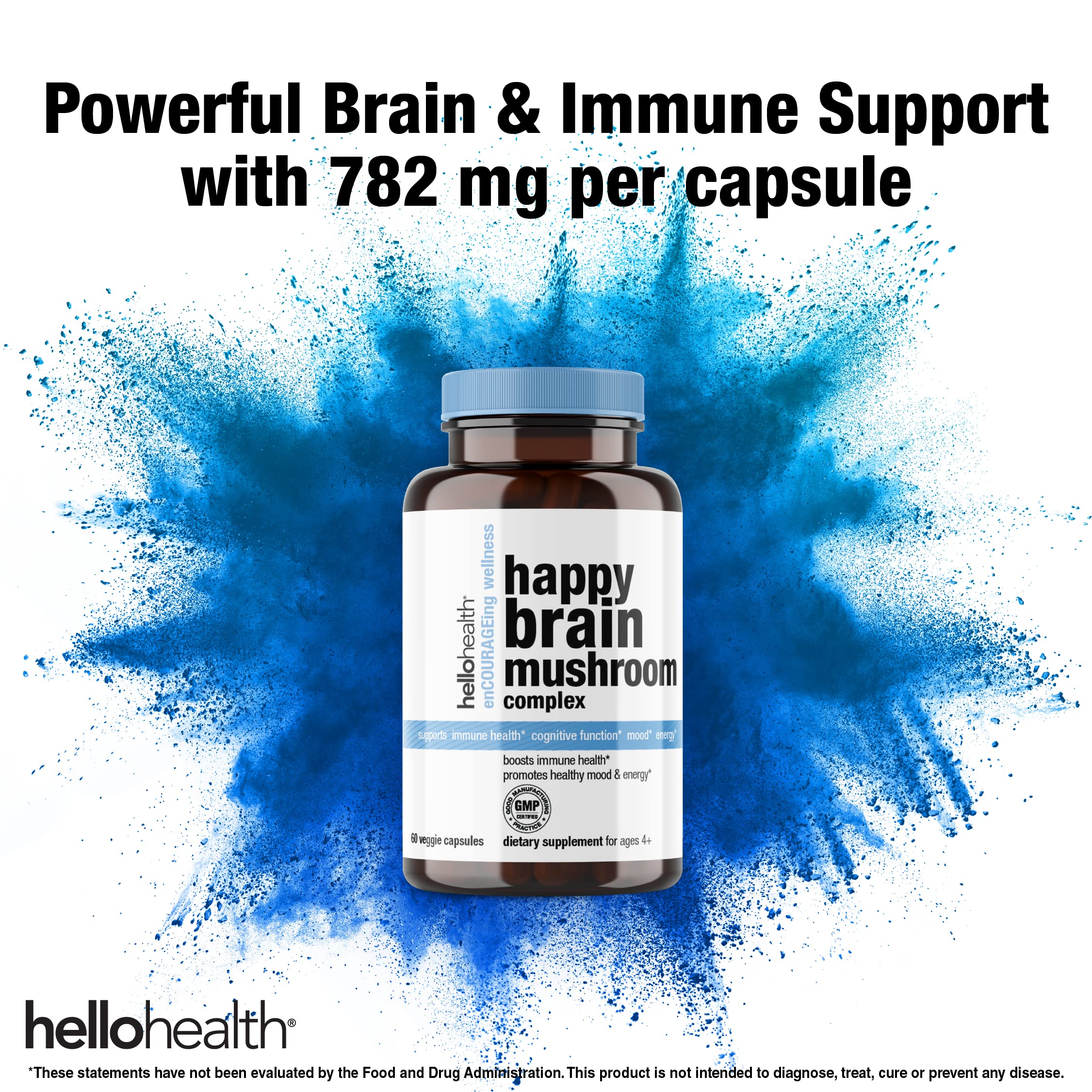 Foto 7 pulgar | Suplemento Hello Health Happy Brain Mushroom Complex, 60 Unidades - Venta Internacional.