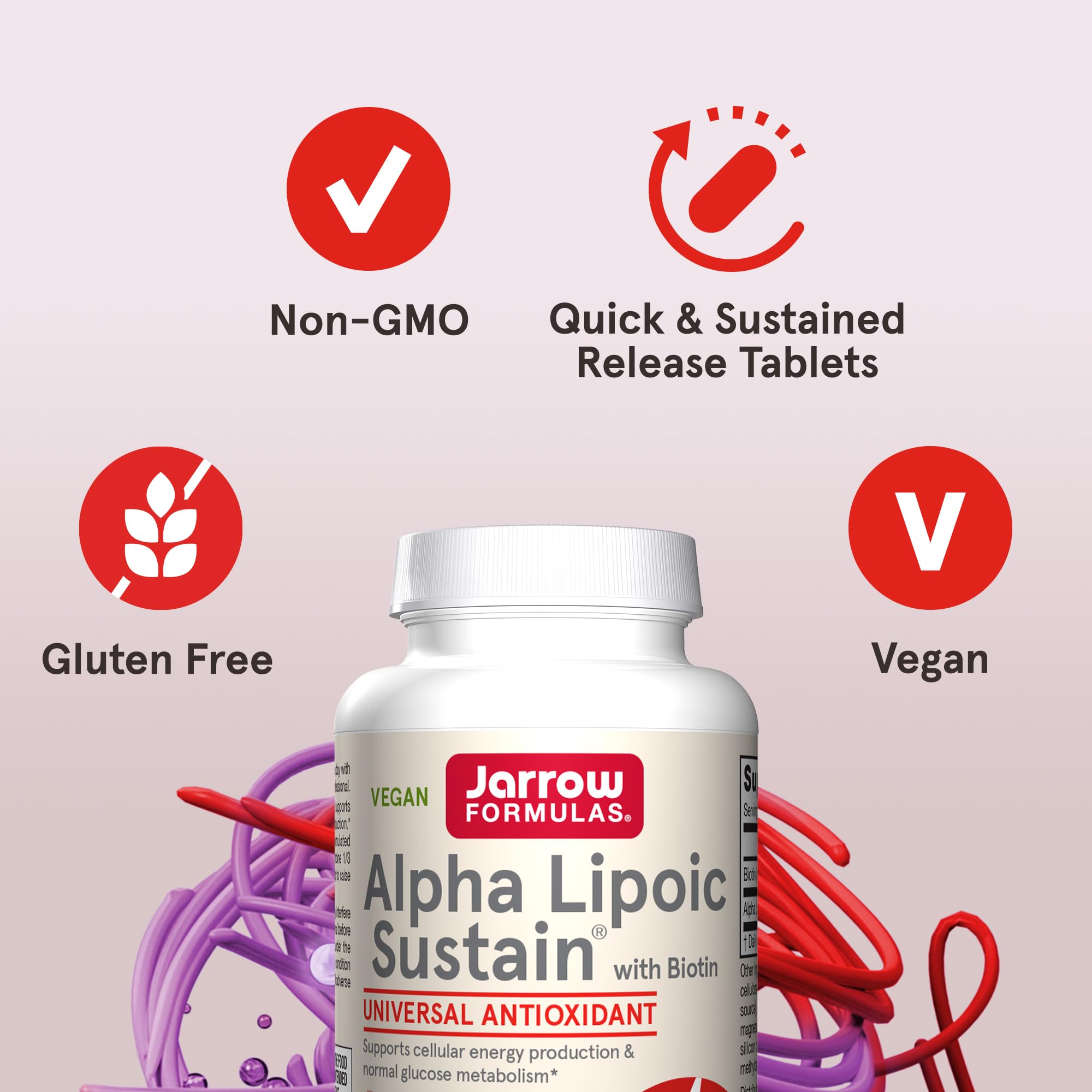 Foto 6 pulgar | Suplemento Jarrow Formulas Alpha Lipoic Sustain 300 Mg 60 Comprimidos - Venta Internacional.