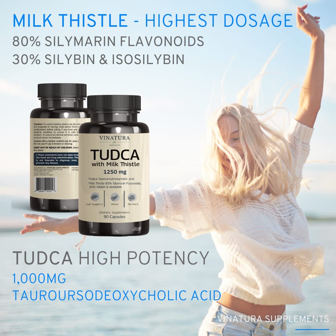 Foto 4 | Suplemento Vinatura Tudca Milk Thistle 1250 Mg Para La Salud Del Hígado - Venta Internacional.