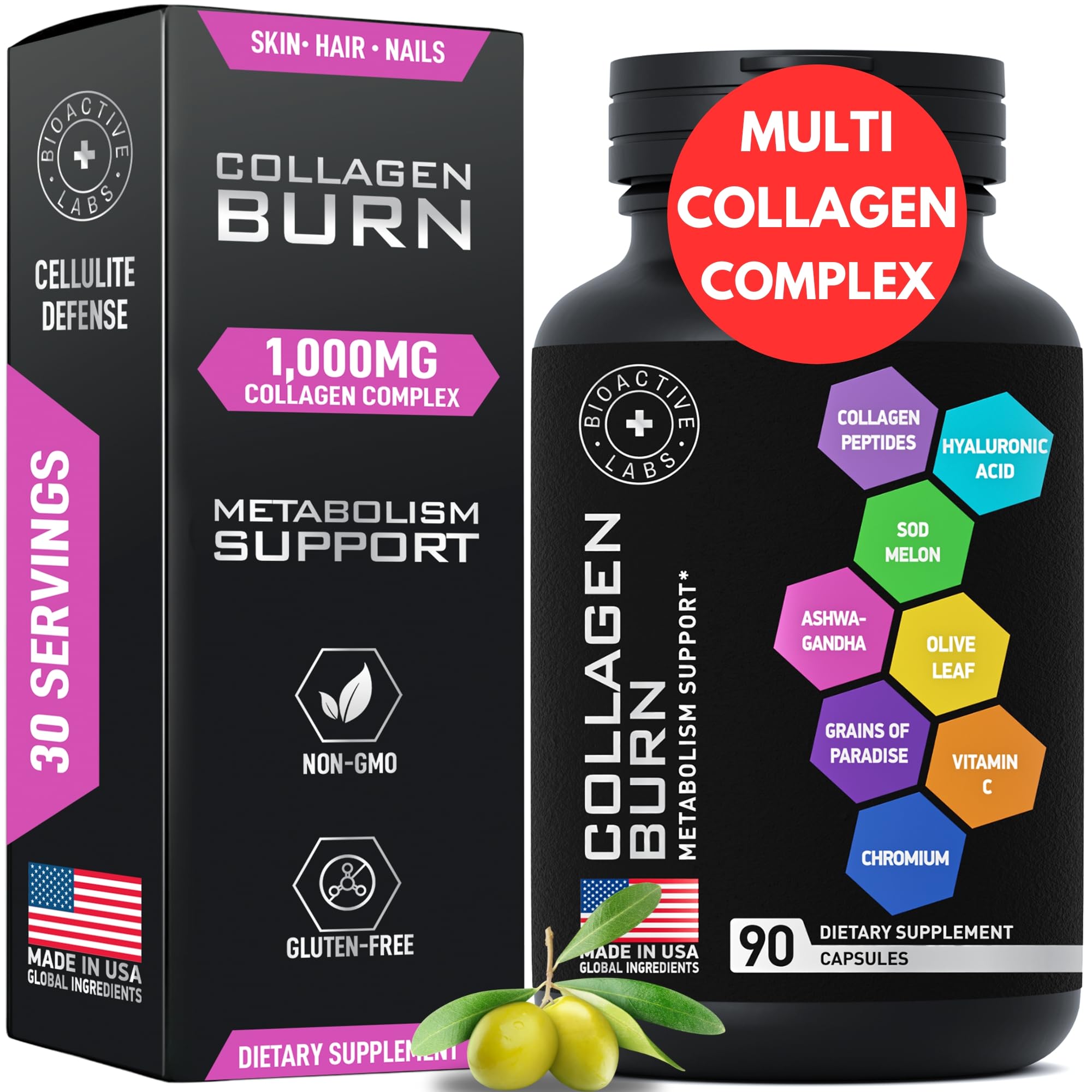Foto 1 | Suplemento Bioactive Labs Termogénico Multicolágeno Burn - Venta Internacional.
