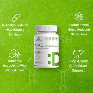 Foto 3 | Suplemento De Nac (n-acetil Cisteína) 1000 Mg Con Glutatión 240 Cápsulas - Venta Internacional.