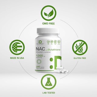 Foto 5 | Suplemento De Nac (n-acetil Cisteína) 1000 Mg Con Glutatión 240 Cápsulas - Venta Internacional.
