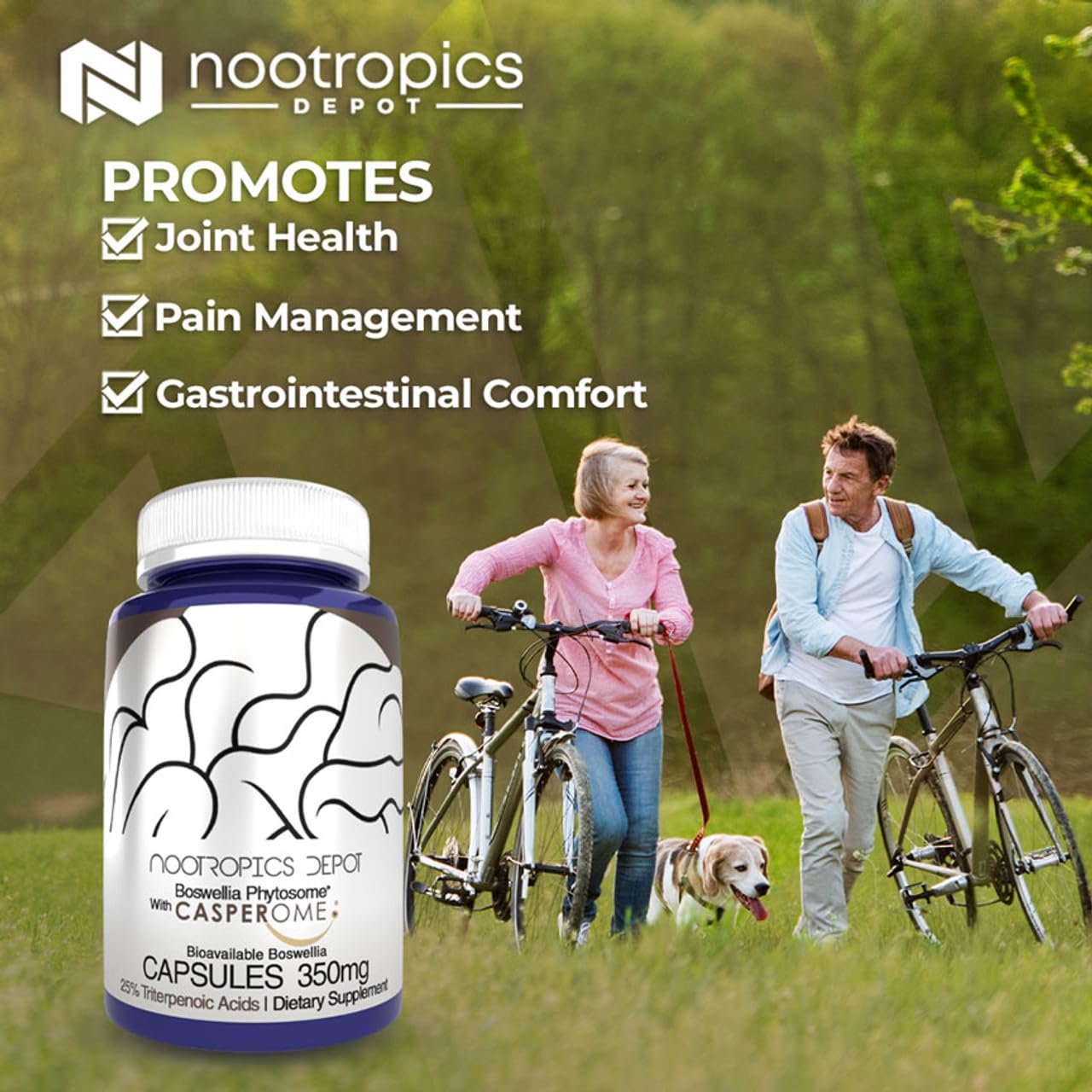Foto 4 pulgar | Suplemento Nootropics Depot Boswellia Phytosome 350 Mg 30 Cápsulas - Venta Internacional.