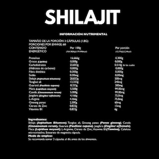 Foto 3 | Suplemento BDM LAB Shilajit Puro del Himalaya 180 Cápsulas con Tongkat Ali Maca y L-Arginia para Vitalidad y Rendimient