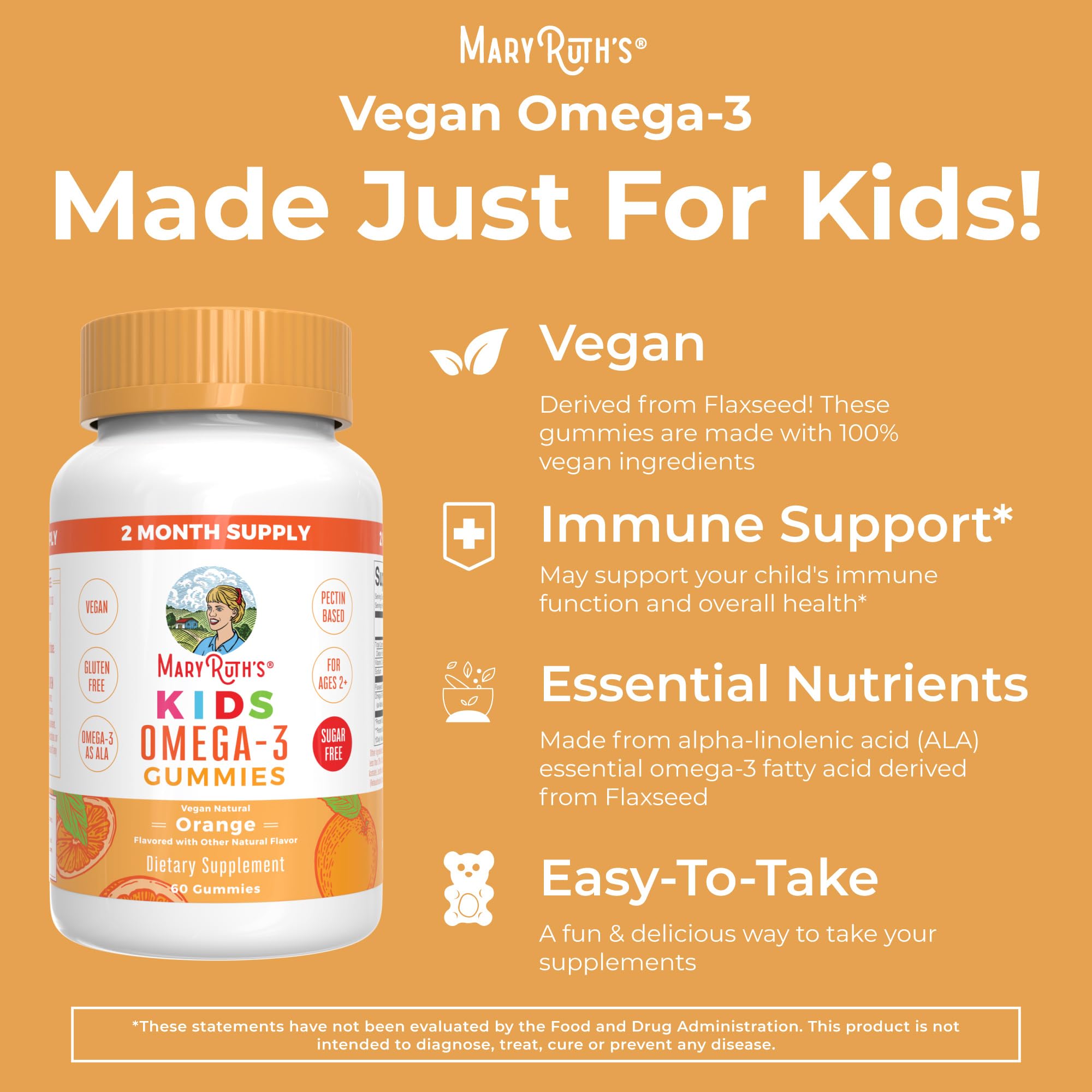 Foto 5 pulgar | Gomitas Omega 3 Maryruth Organics Veganas Para Niños De 2 A 60 Unidades - Venta Internacional.