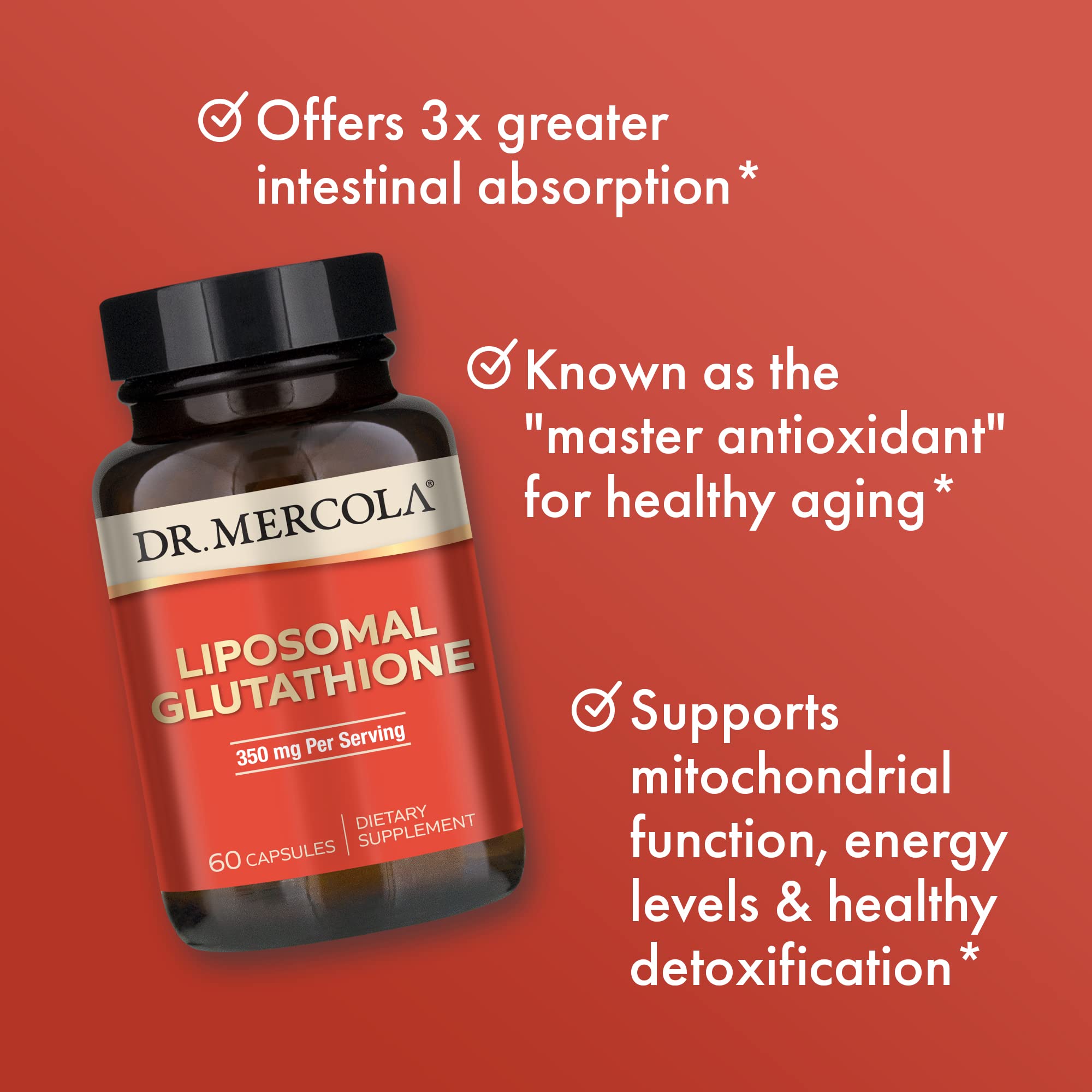 Foto 5 pulgar | Suplemento Dr. Mercola Glutatión Liposomal 350 Mg 60 Cápsulas - Venta Internacional.