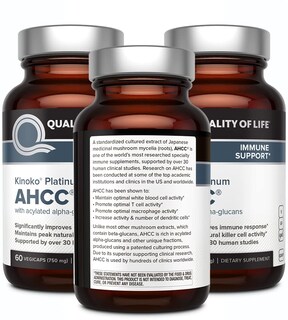 Foto 3 | Suplemento Quality Of Life Ahcc Kinoko Platinum 750 Mg 60 Unidades - Venta Internacional.
