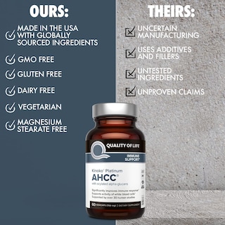 Foto 5 | Suplemento Quality Of Life Ahcc Kinoko Platinum 750 Mg 60 Unidades - Venta Internacional.