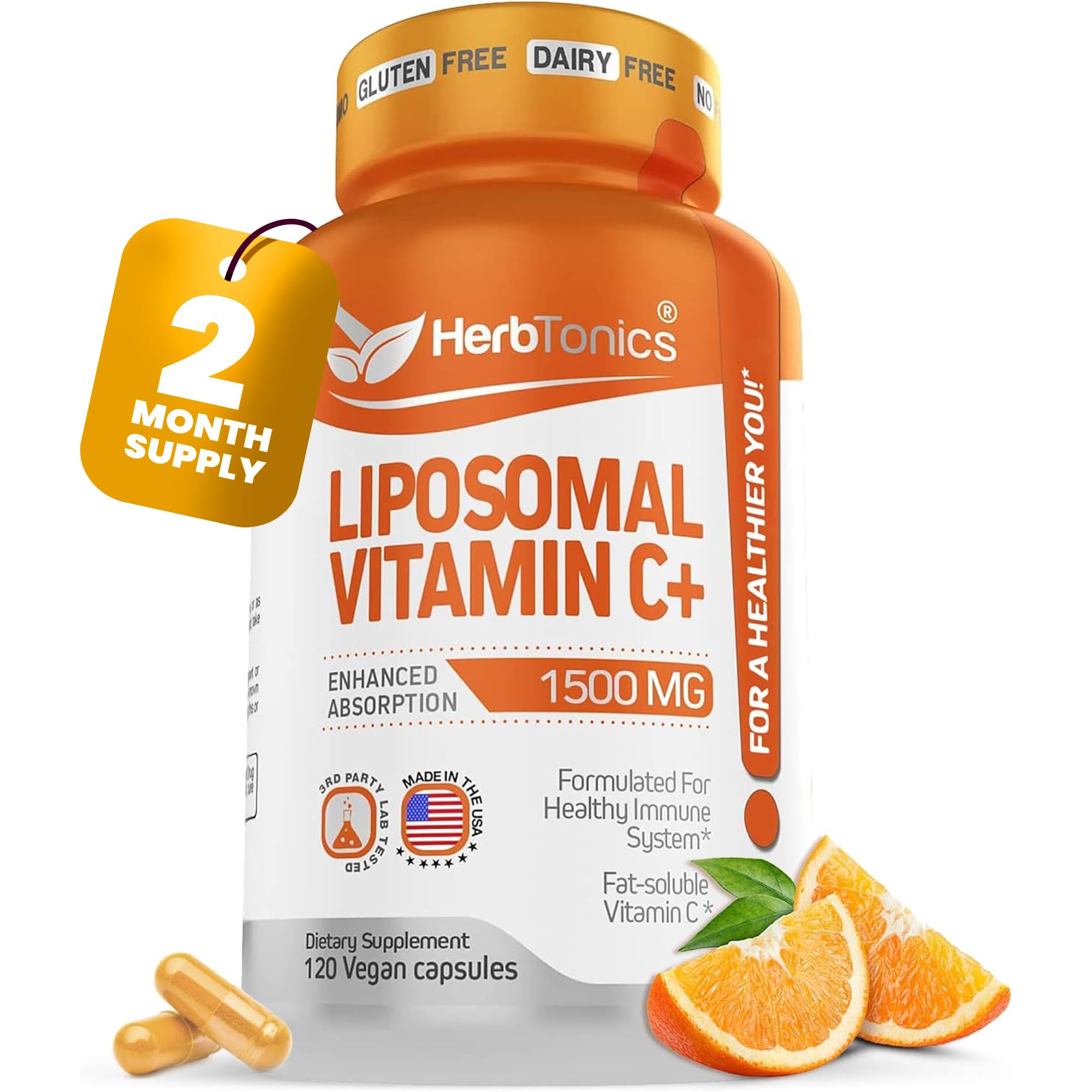 Foto 2 pulgar | Suplemento Herbtonics De Vitamina C Liposomal 1500 Mg 120 Cápsulas - Venta Internacional.