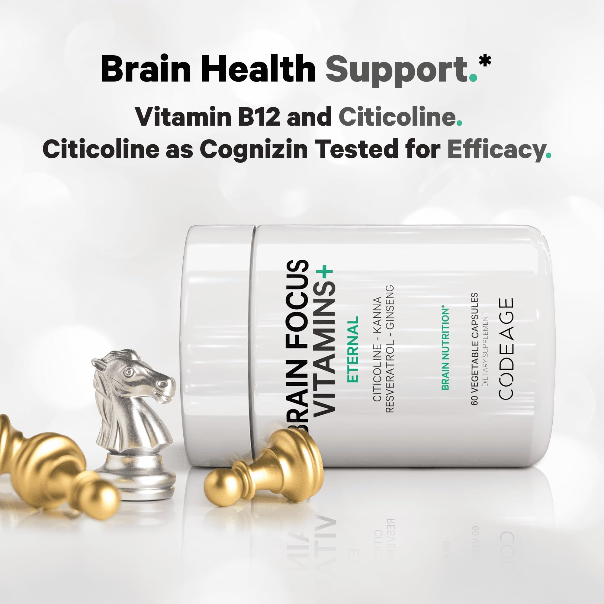 Foto 4 pulgar | Suplemento Codeage Brain Focus Vitamins+ Con Citicolina 60 Cápsulas - Venta Internacional.