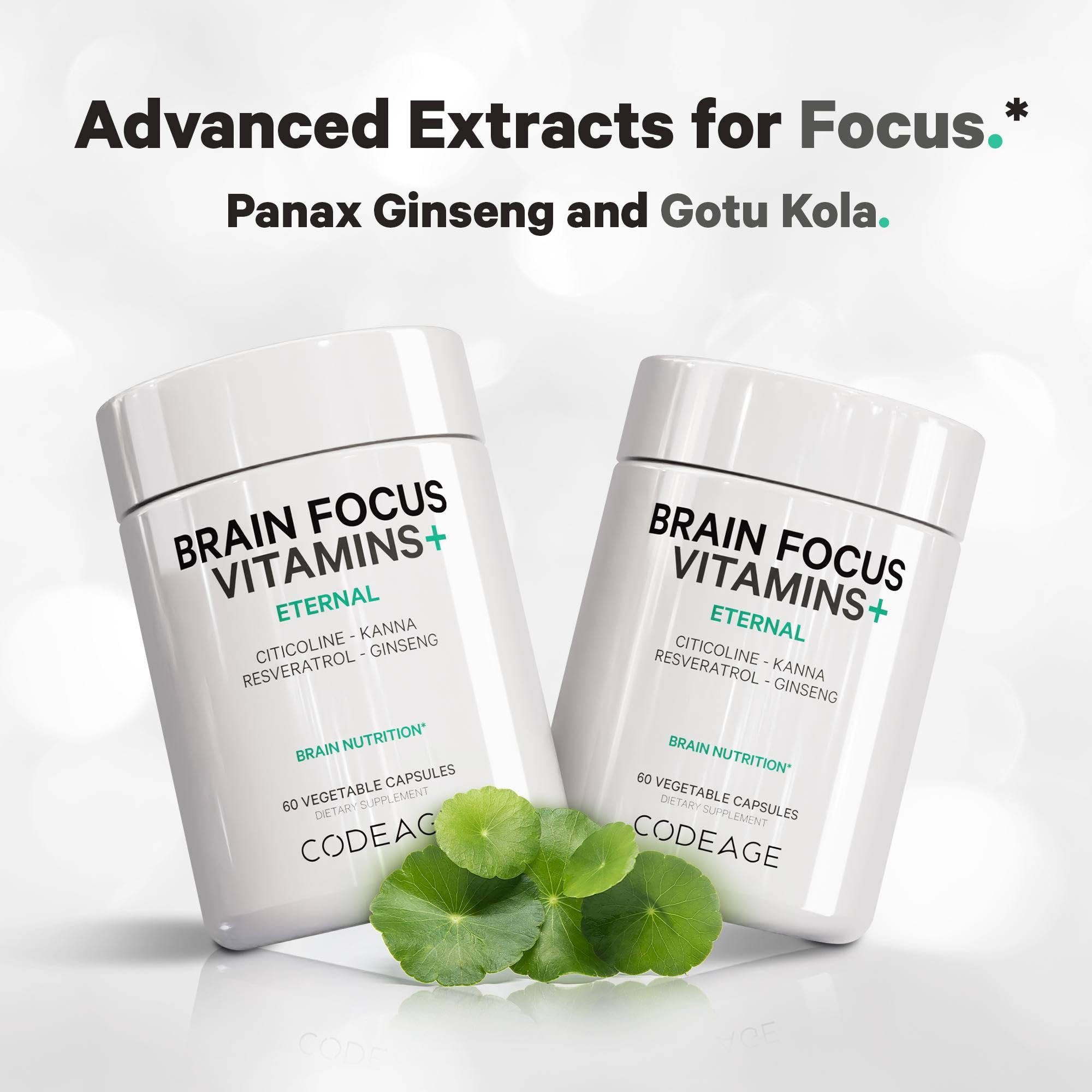 Foto 5 pulgar | Suplemento Codeage Brain Focus Vitamins+ Con Citicolina 60 Cápsulas - Venta Internacional.