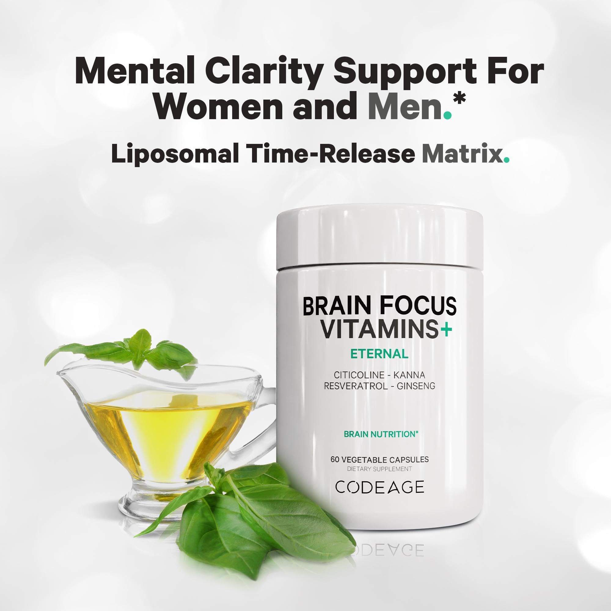 Foto 6 pulgar | Suplemento Codeage Brain Focus Vitamins+ Con Citicolina 60 Cápsulas - Venta Internacional.