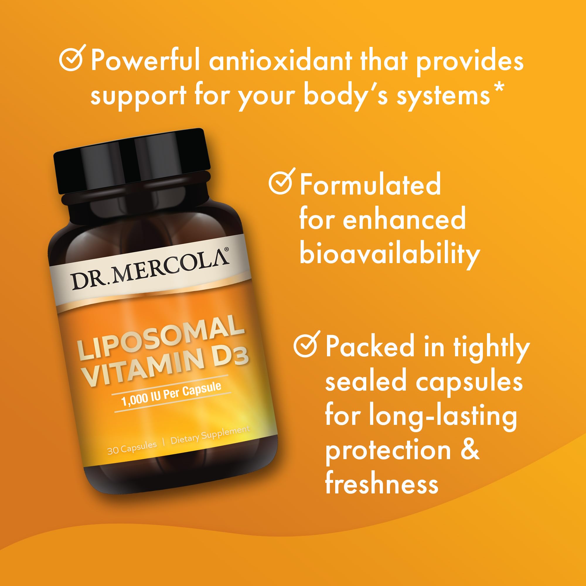 Foto 5 pulgar | Suplemento Dr. Mercola De Vitamina D3 Liposomal, 30 Cápsulas, 1000 Ui - Venta Internacional.