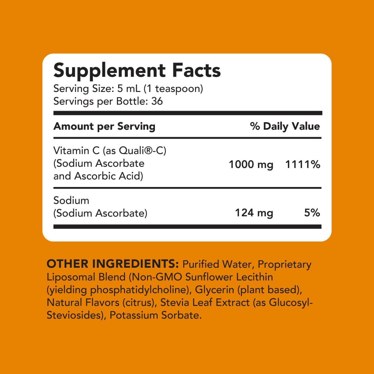 Foto 4 pulgar | Suplemento Liposomal De Vitamina C Amandean 1000 Mg Vegano 180 Ml - Venta Internacional.