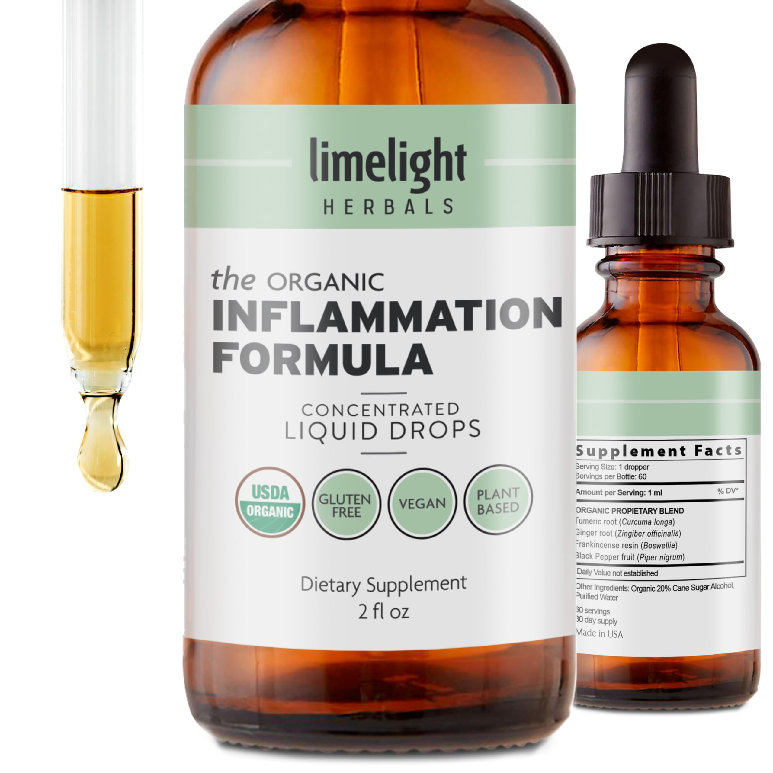 Foto 1 | Suplemento Orgánico Para La Inflamación De Limelight Herbals, 60 Porciones - Venta Internacional.