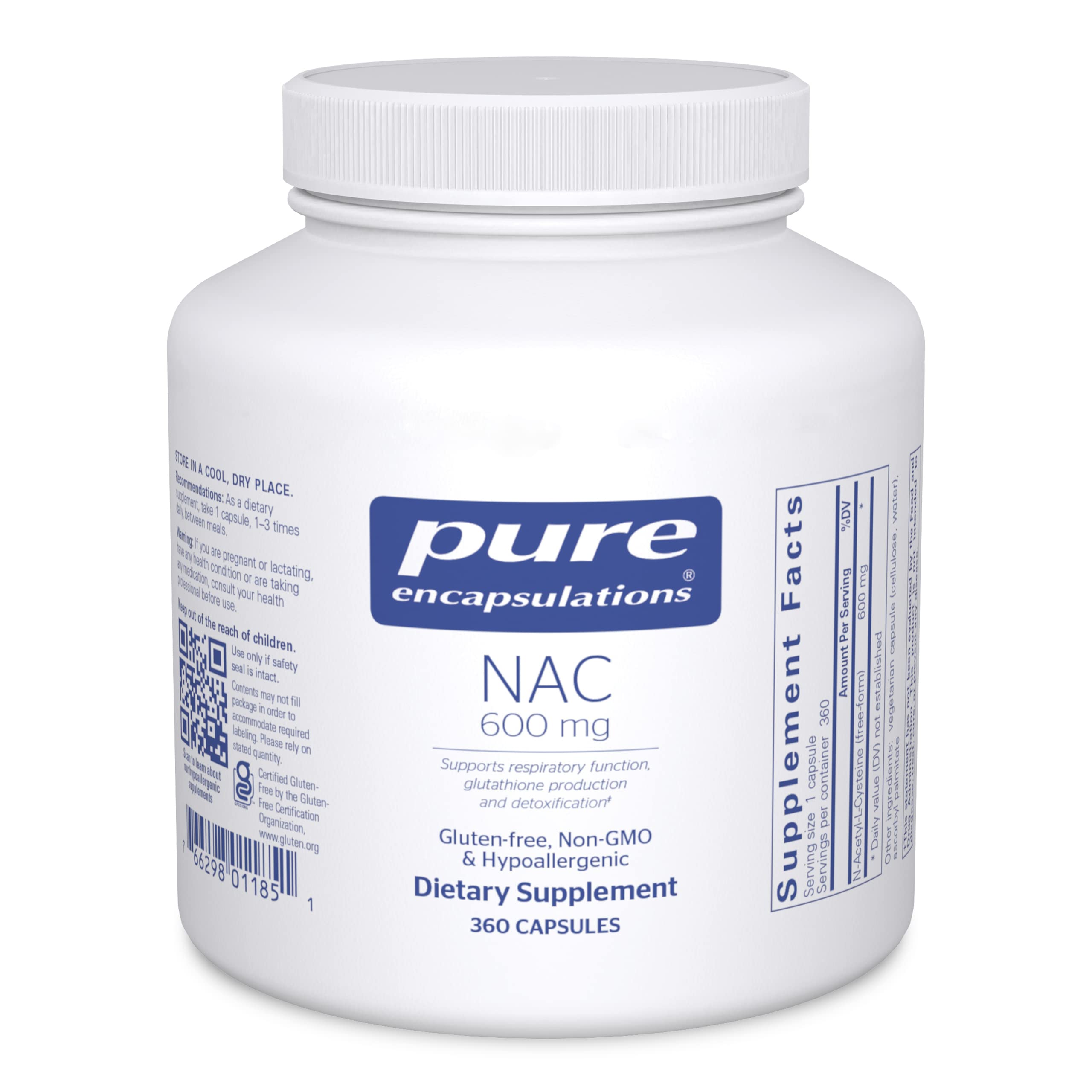 Foto 2 pulgar | Suplemento Pure Encapsulations Nac 600 Mg De N-acetil Cisteína - Venta Internacional.