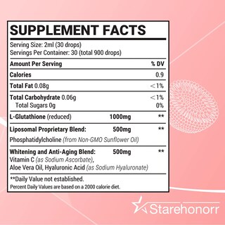 Foto 2 | Suplemento Starehonor De Glutatión Liposomal De 1500 Mg Para Mujeres - Venta Internacional.