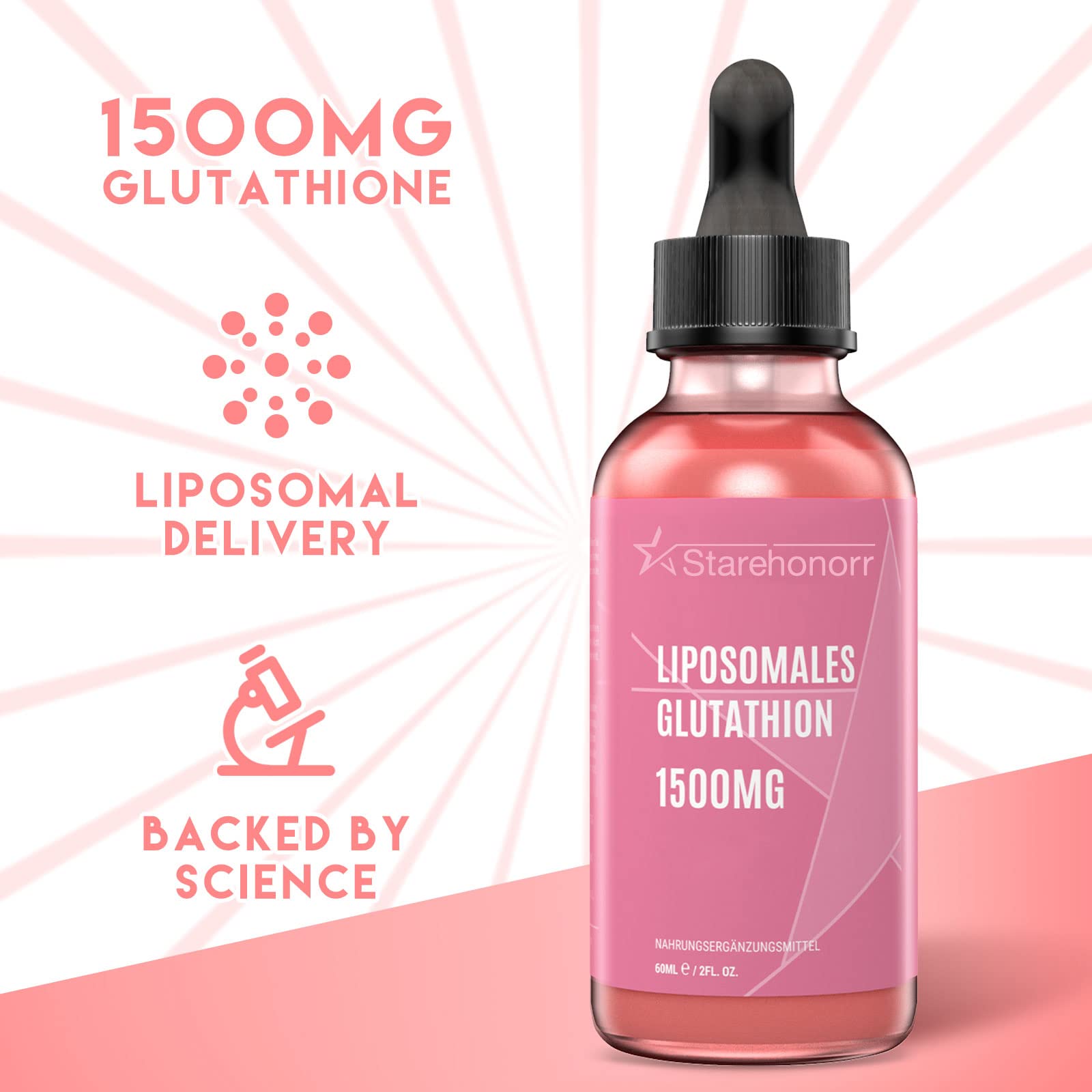Foto 7 pulgar | Suplemento Starehonor De Glutatión Liposomal De 1500 Mg Para Mujeres - Venta Internacional.