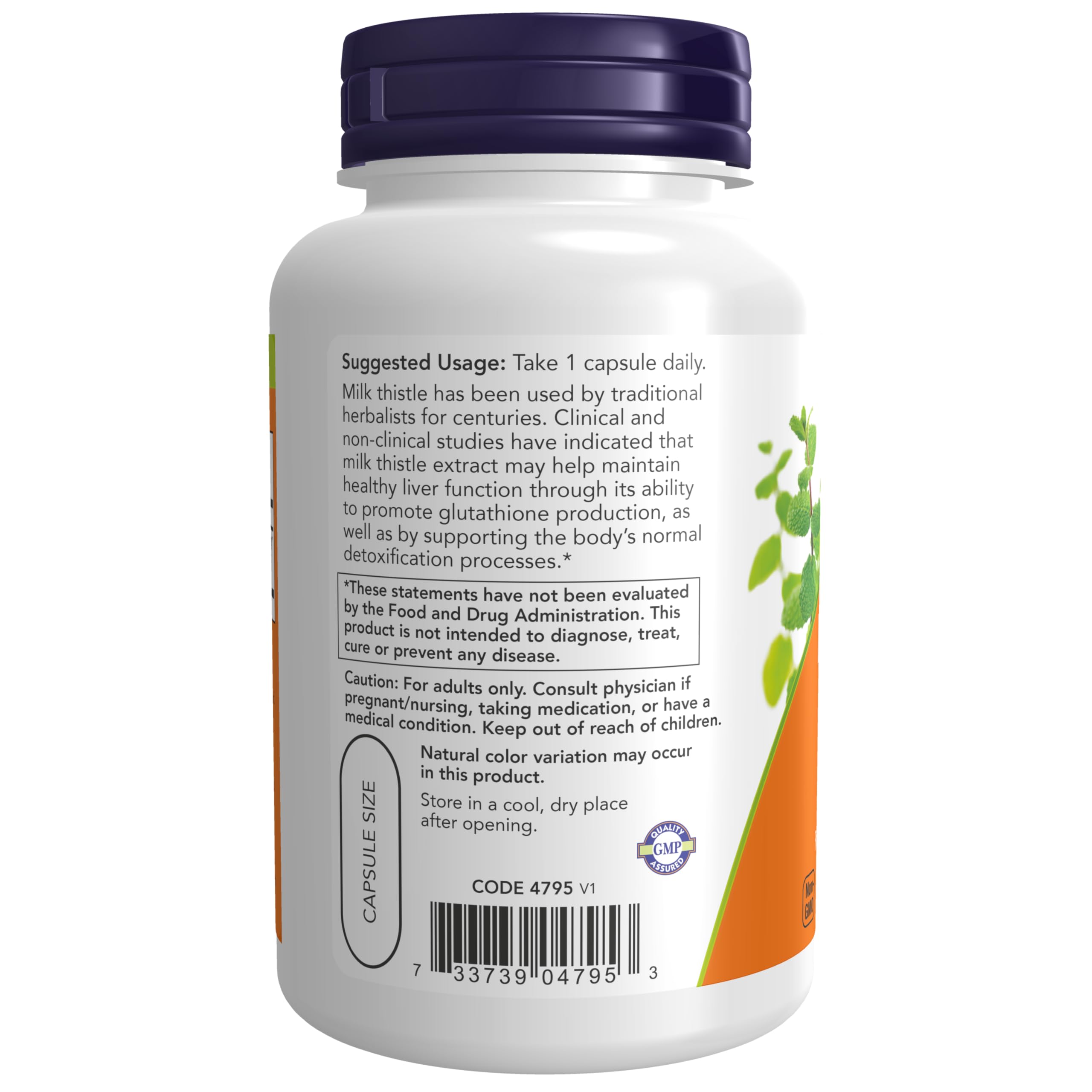 Foto 4 pulgar | Suplemento Now Foods Extracto De Cardo Mariano 750 Mg - 90 Cápsulas - Venta Internacional.