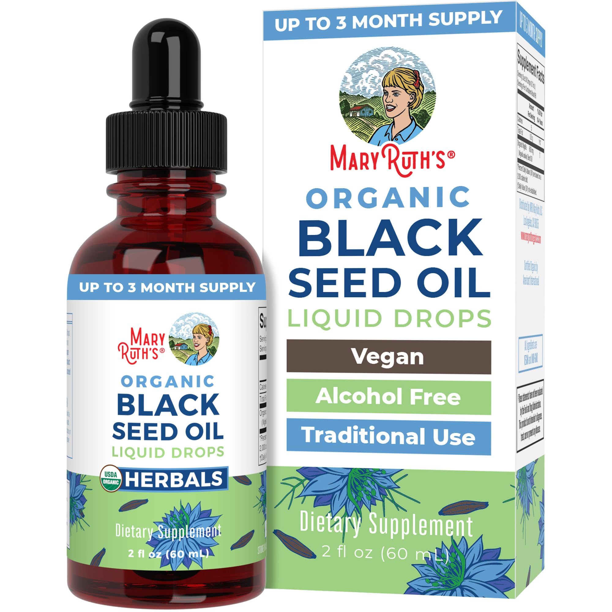 Foto 2 pulgar | Suplemento De Aceite De Semillas Negras Maryruth Organics 60 Ml - Venta Internacional.