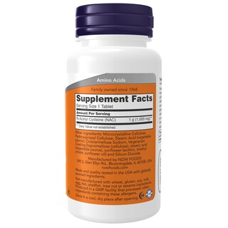 Foto 2 | Suplemento Now Foods Nac (n-acetilcisteína) 1000 Mg 60 Comprimidos - Venta Internacional.