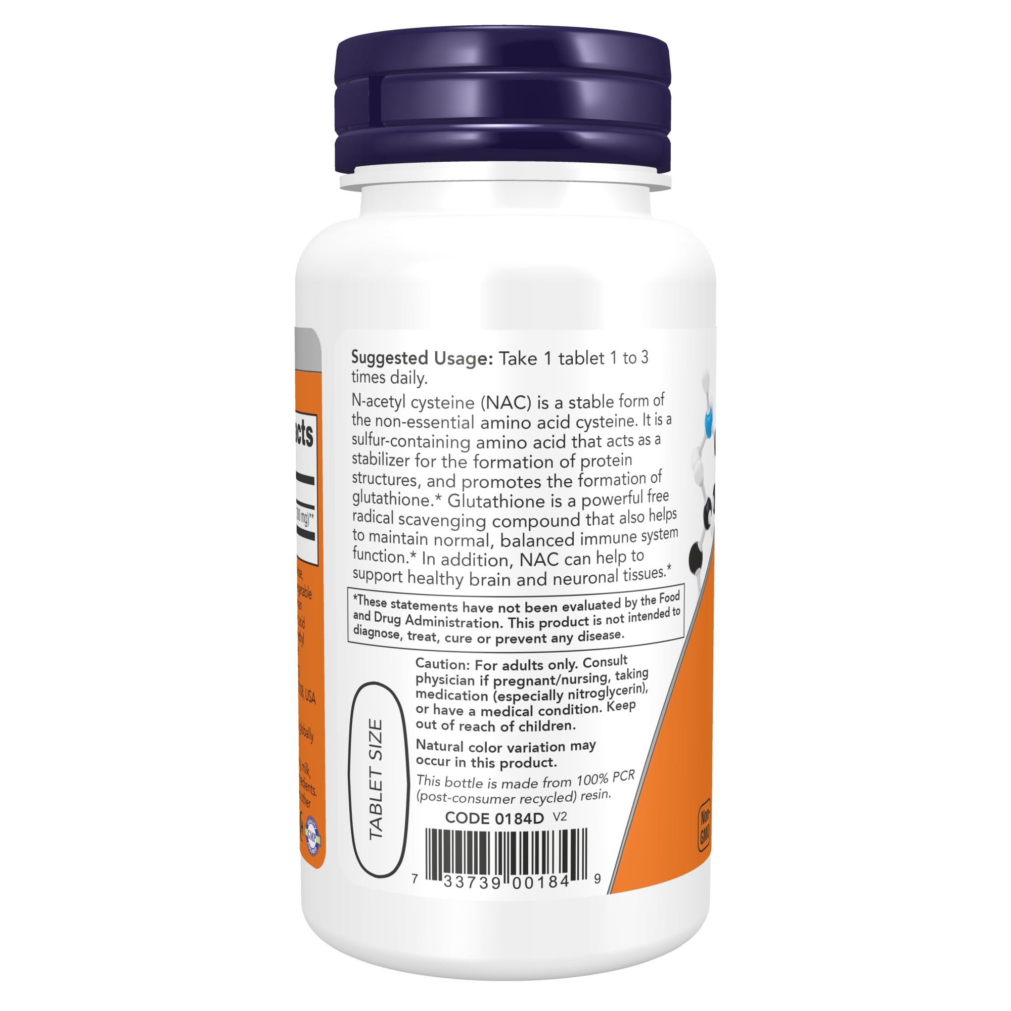 Foto 3 | Suplemento Now Foods Nac (n-acetilcisteína) 1000 Mg 60 Comprimidos - Venta Internacional.