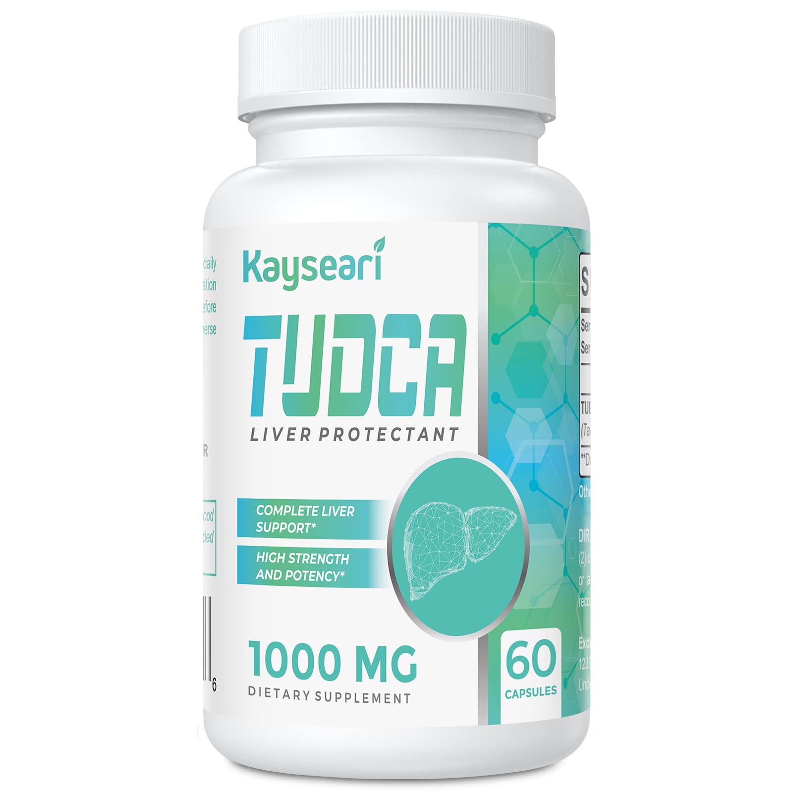 Foto 2 pulgar | Suplemento De Sales Biliares Tudca De Kayseari, 1000 Mg, 60 Cápsulas Vegetarianas - Venta Internacional.