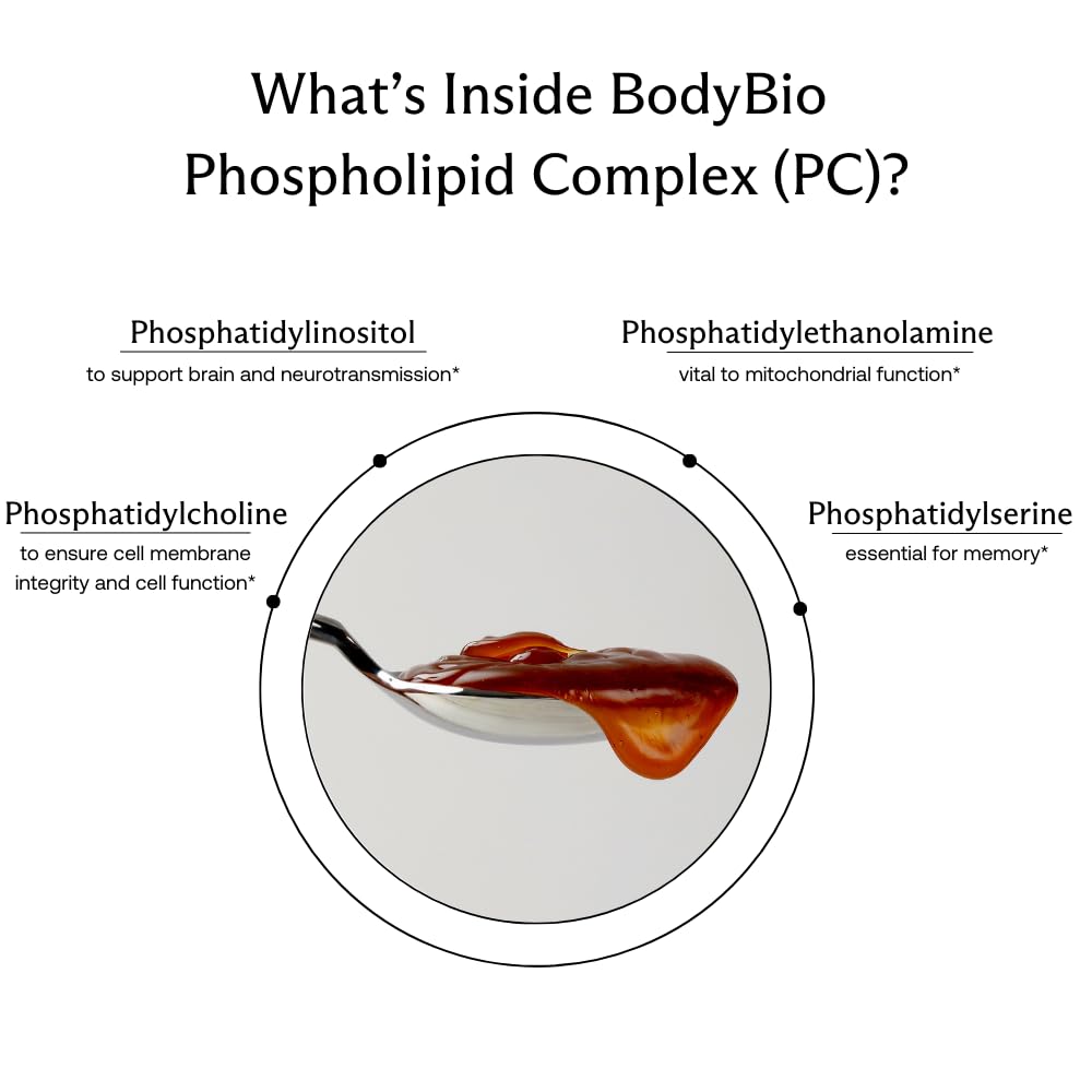 Foto 6 pulgar | Suplemento Bodybio Brain Fosfolípidos Complex 120 Ml - Venta Internacional.
