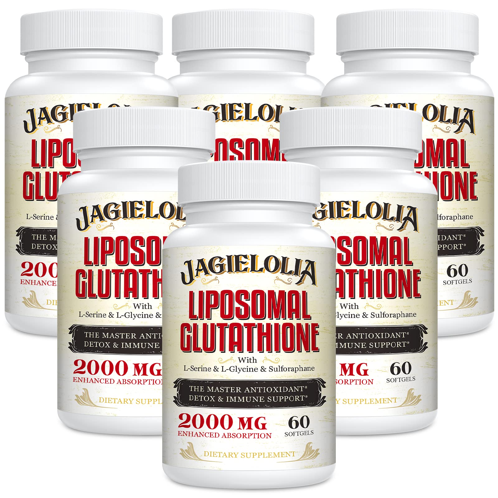 Foto 2 pulgar | Suplemento Jagielolia, Glutatión Liposomal, 2000 Mg, 360 Cápsulas Blandas - Venta Internacional.